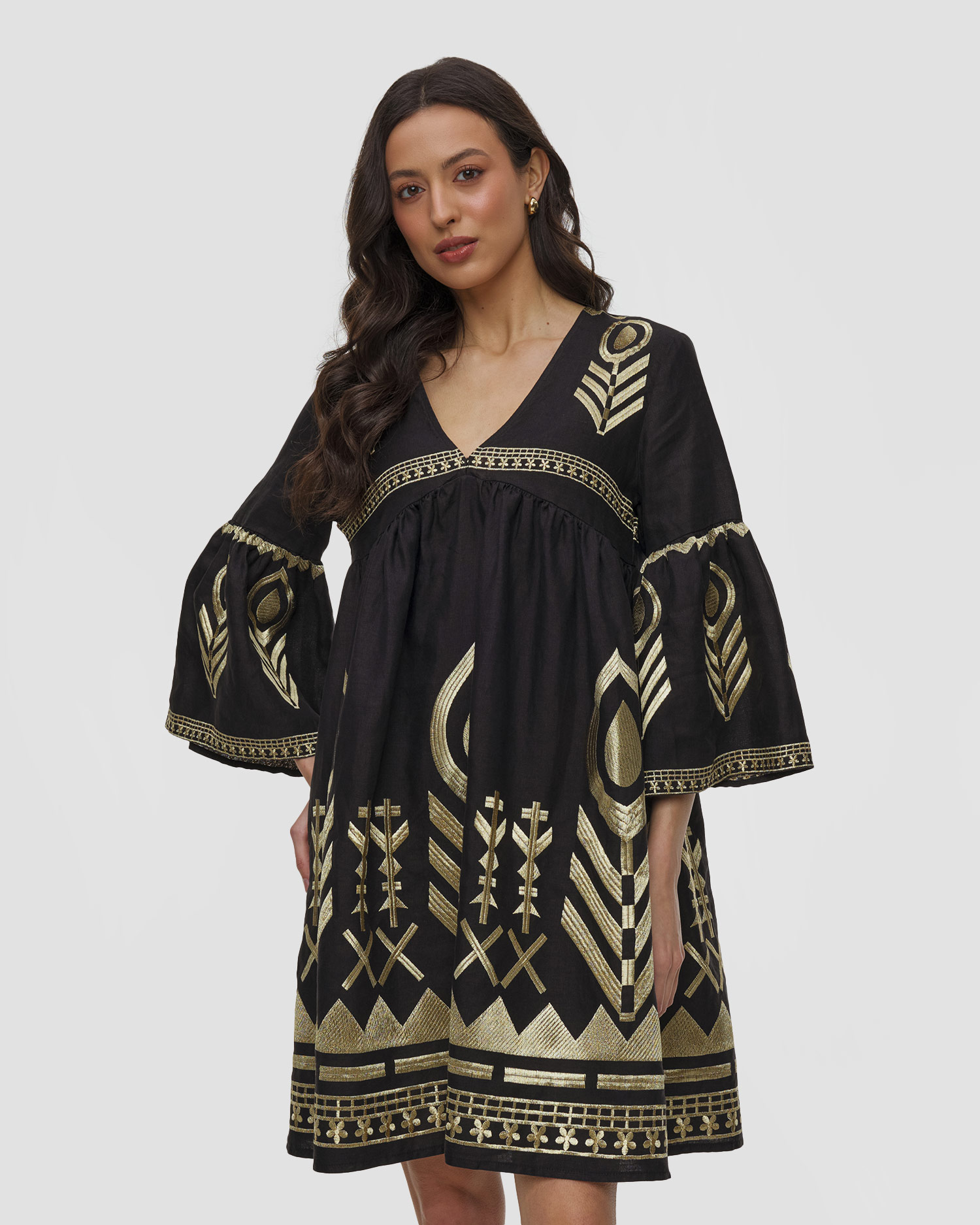 Robe en lin pour femmes Kori, Couleur: Czarny