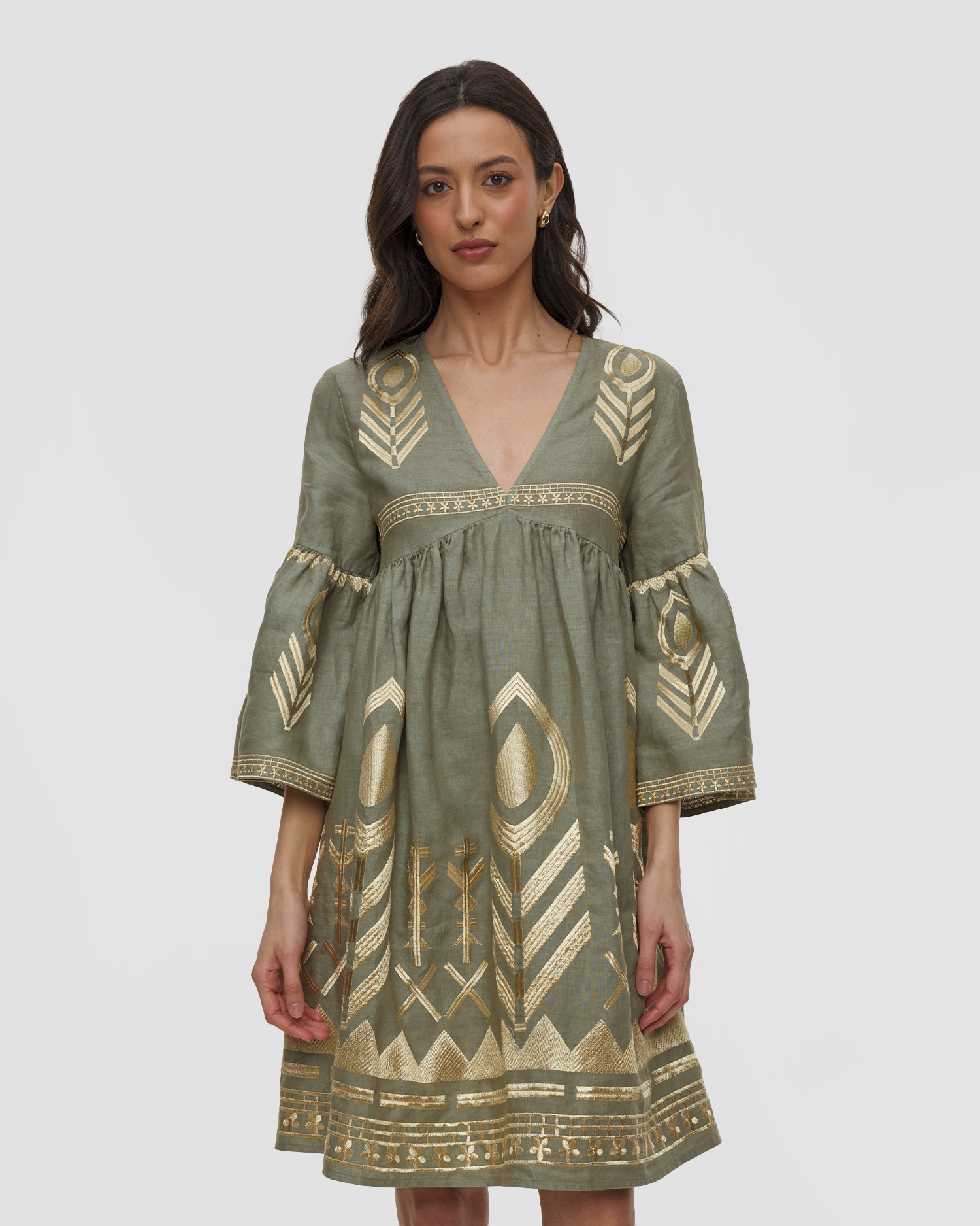 Robe en lin pour femmes Kori, Couleur: Zielony