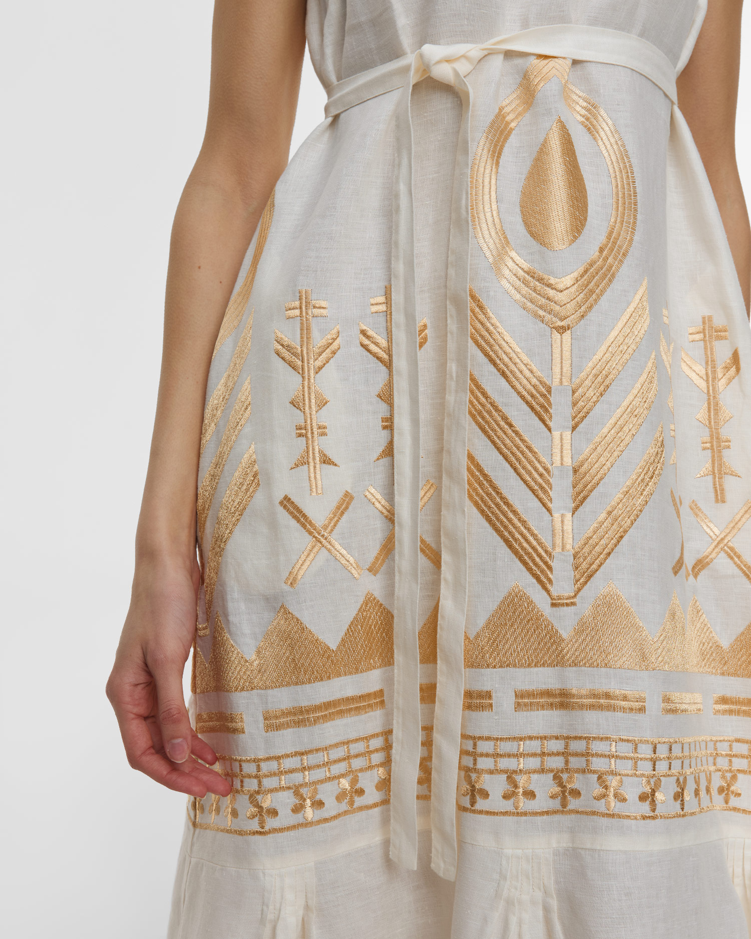 Robe en lin blanche pour femmes Kori