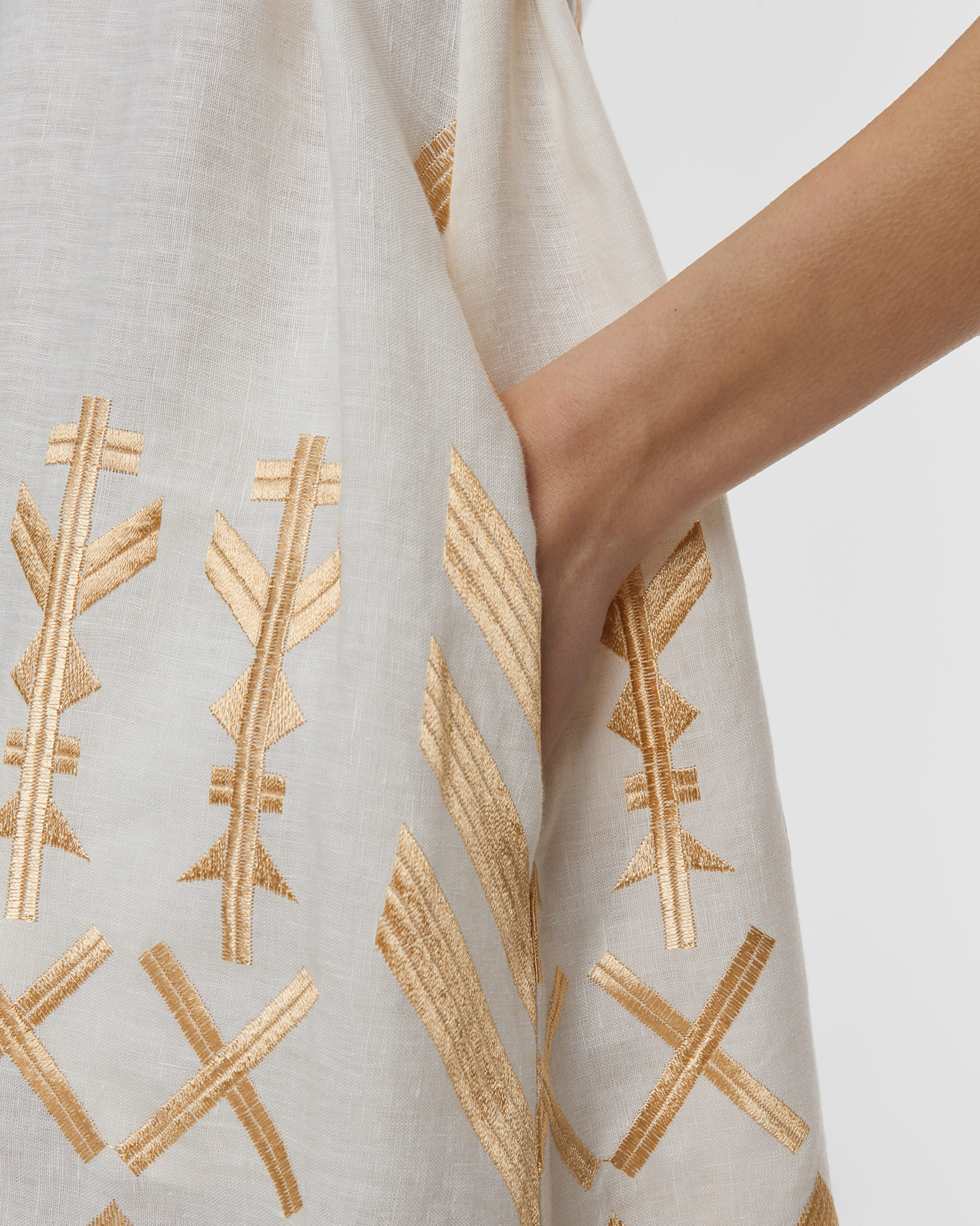 Robe en lin blanche pour femmes Kori