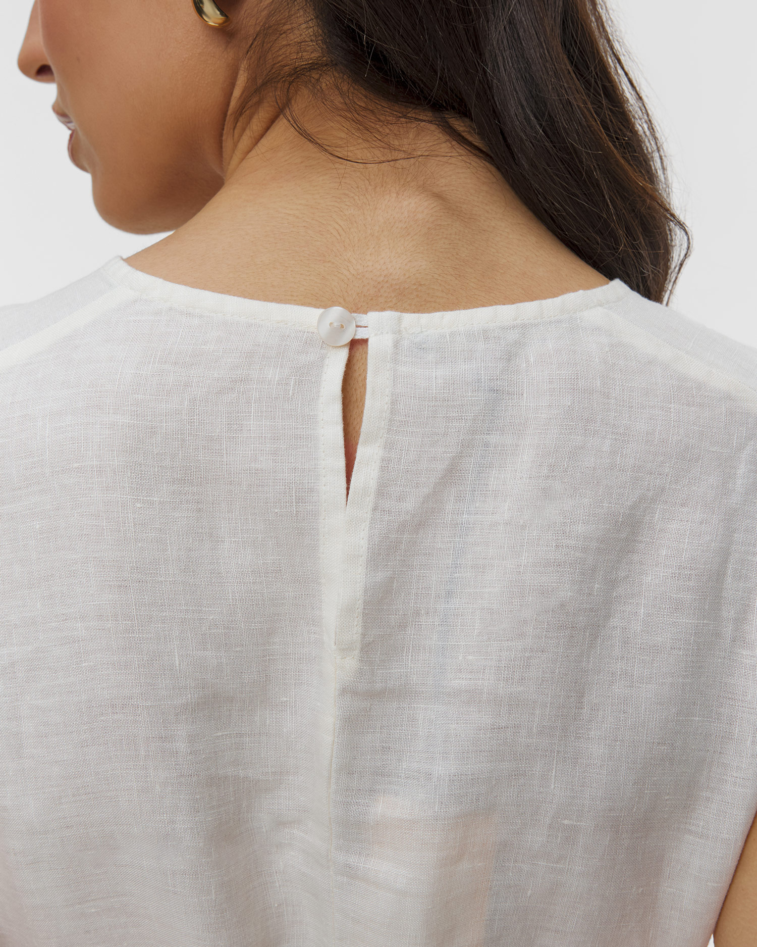 Robe en lin blanche pour femmes Kori