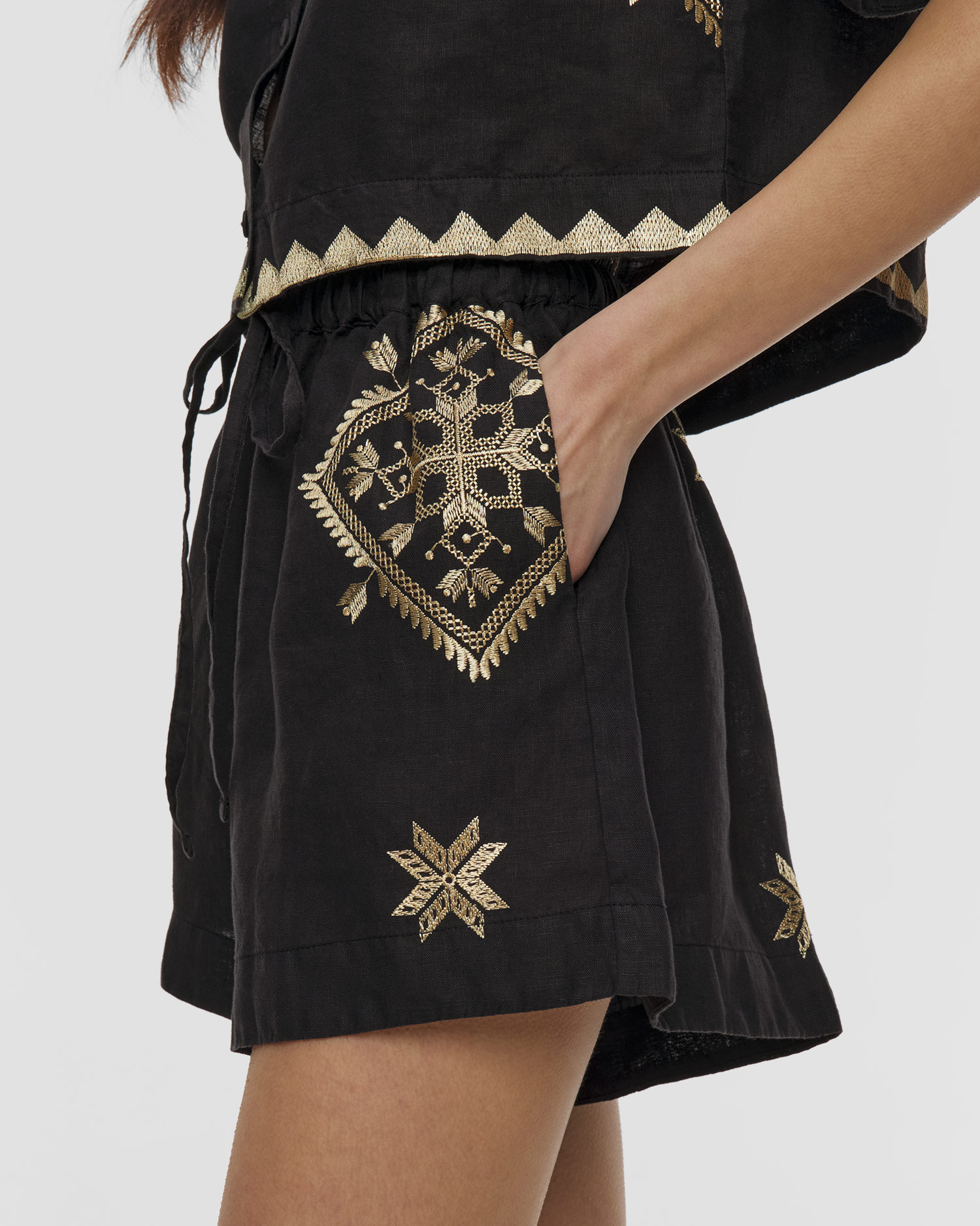 Short en lin pour femmes Kori