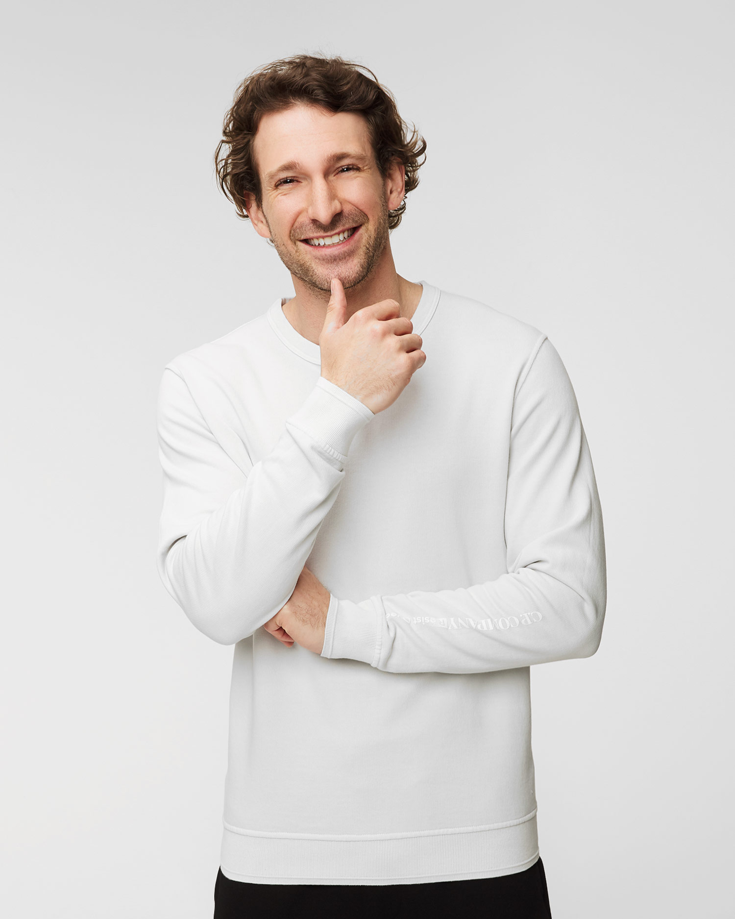 C.P. COMPANY CREW NECK sweatshirt, Color/Pattern: Beżowy