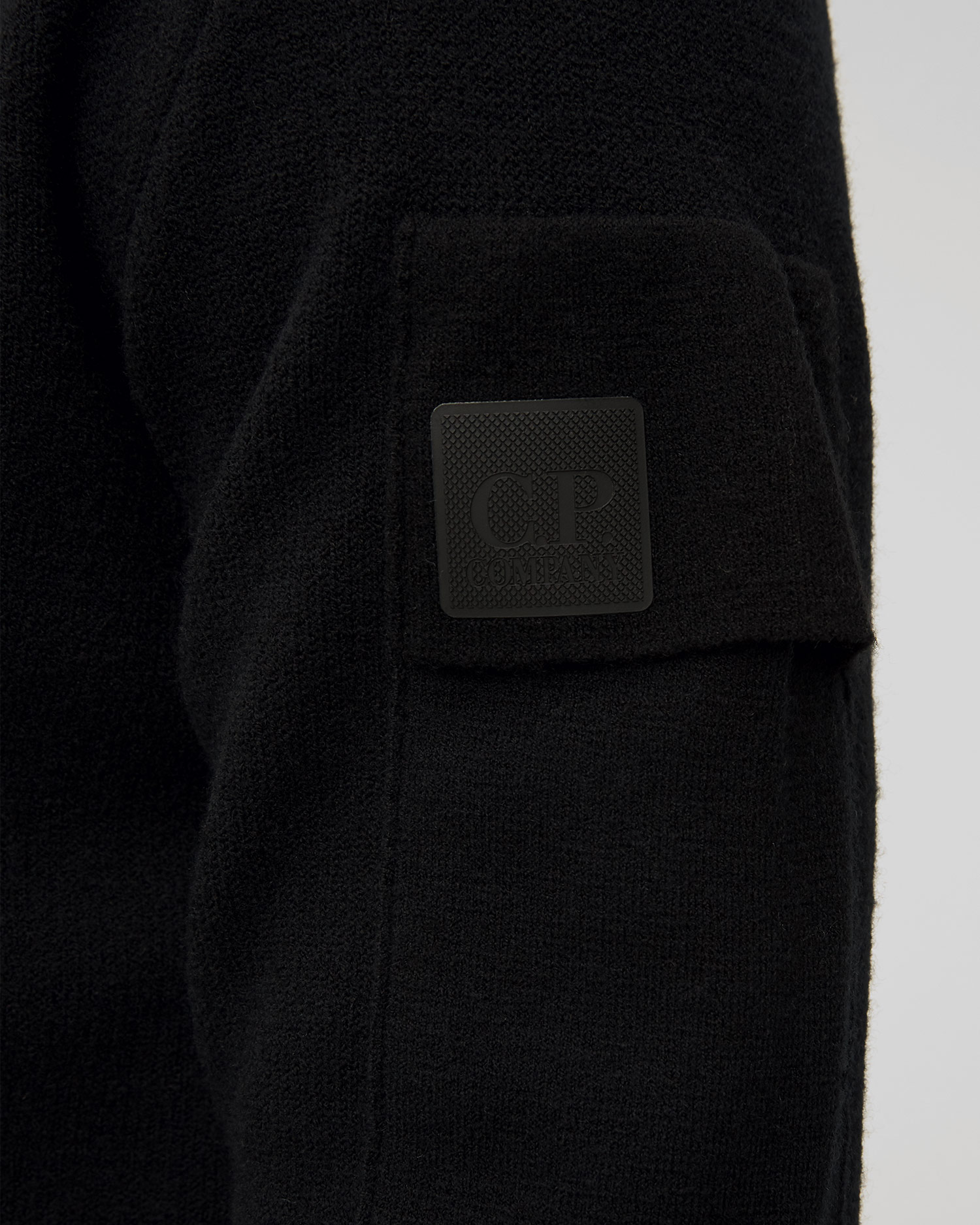 C.P. Company Schwarzes Kapuzensweatshirt aus Wolle für Herren