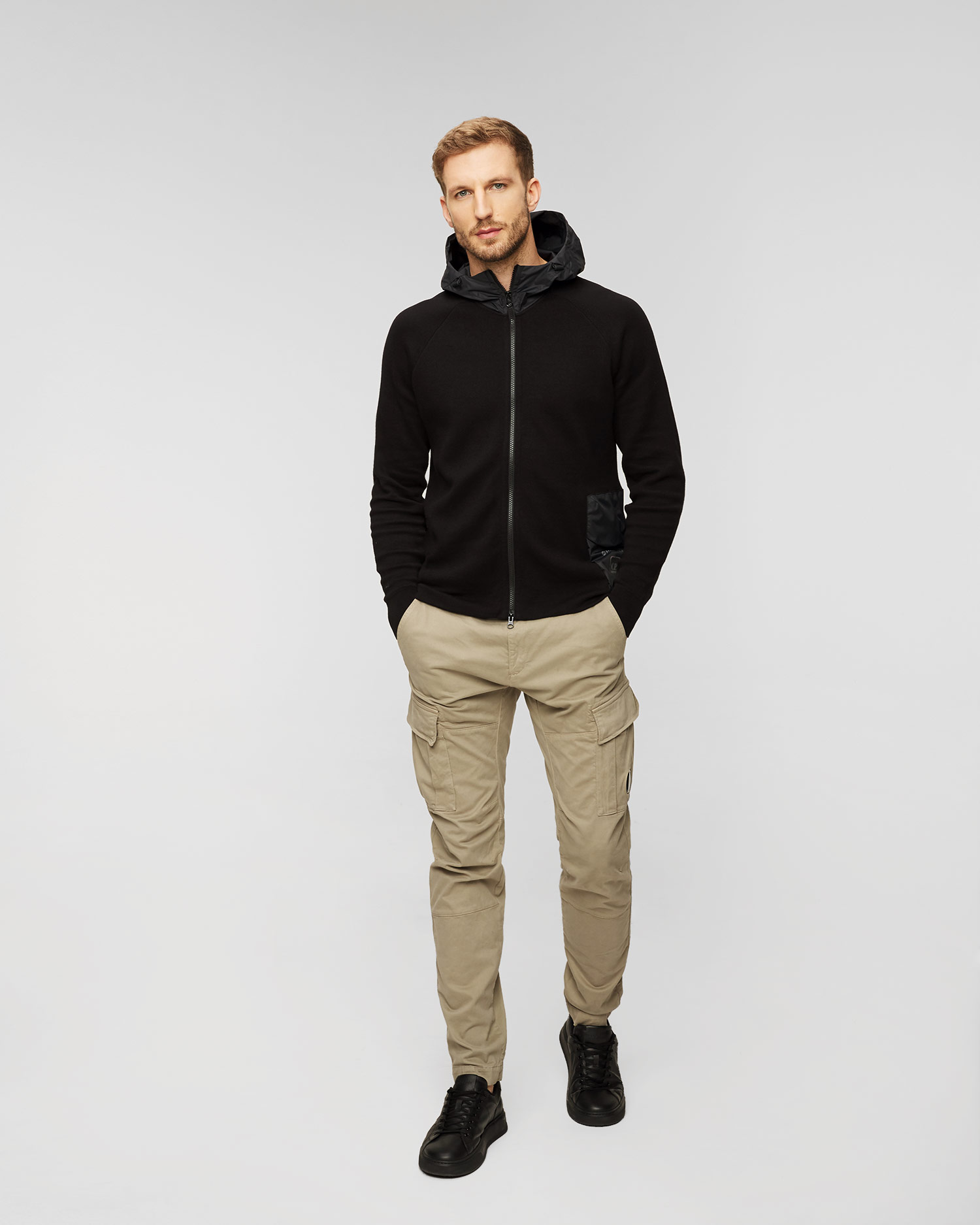C.P. Company Schwarzer Kapuzenpullover für Herren