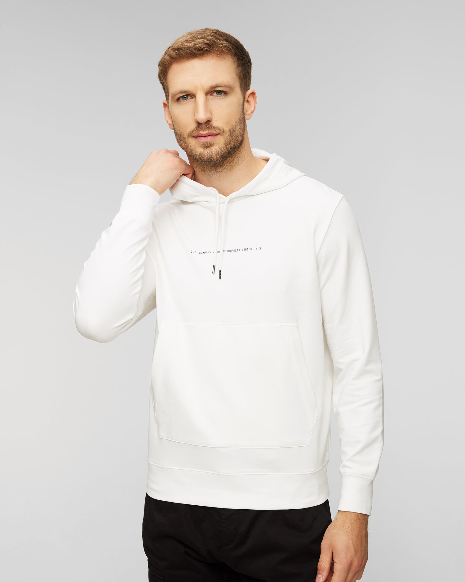 Pánska biela mikina s kapucňou C.P. Company