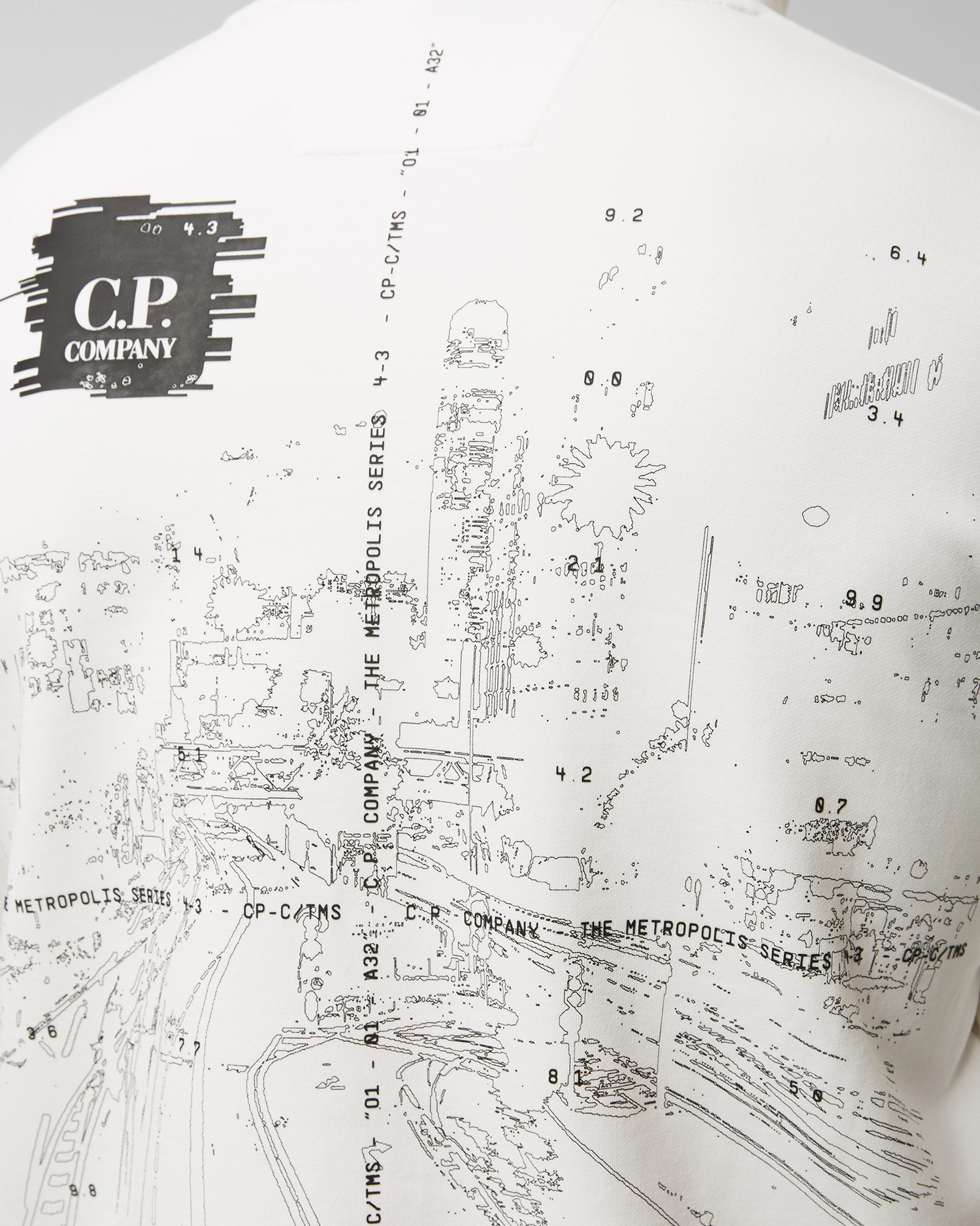 Pánska biela mikina s kapucňou C.P. Company