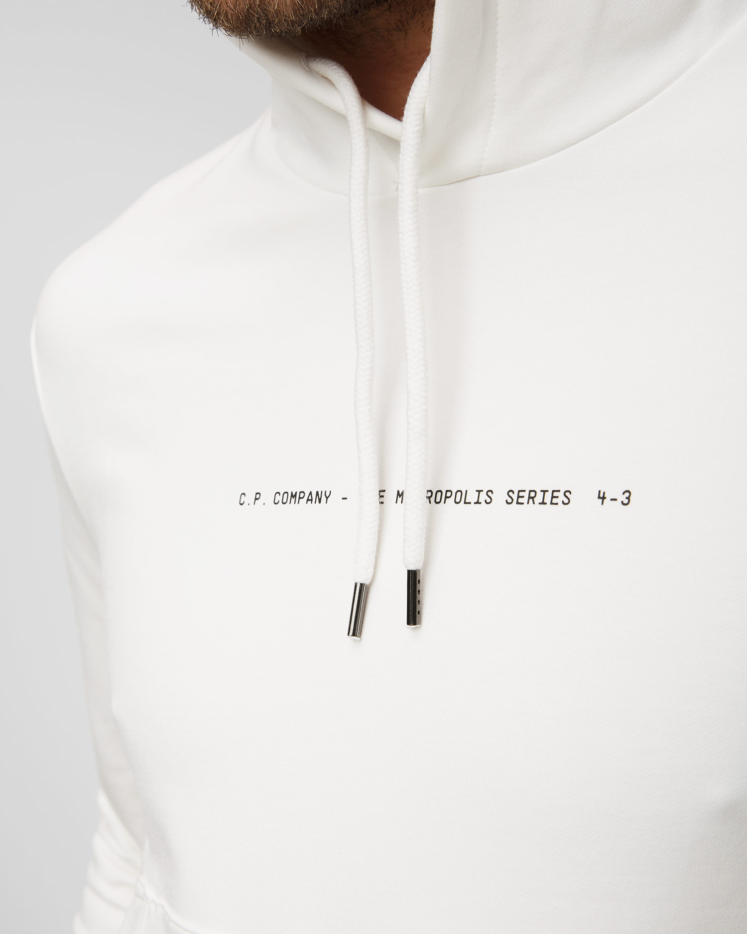 Pánska biela mikina s kapucňou C.P. Company