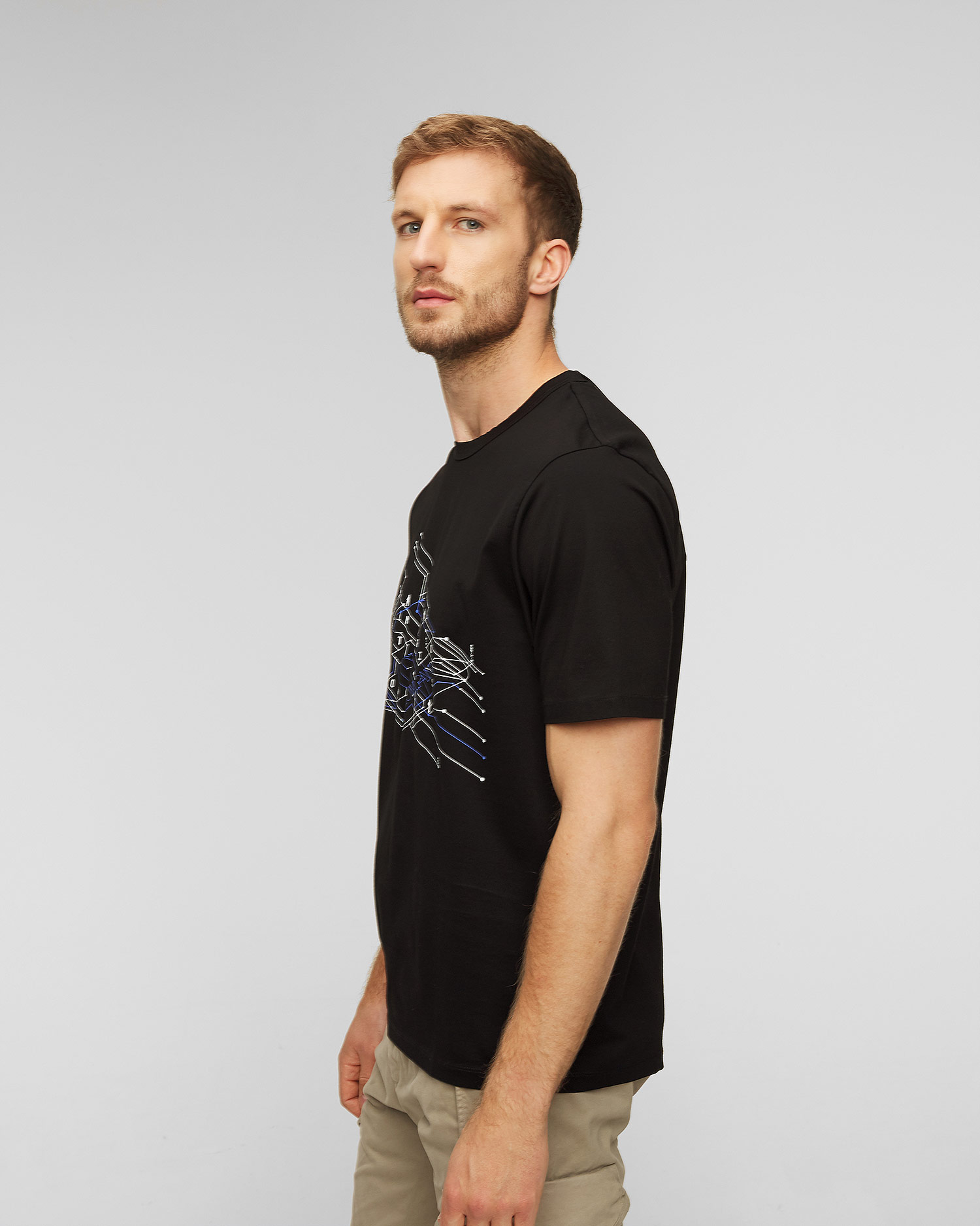 C.P. Company Herren-T-Shirt in Schwarz
