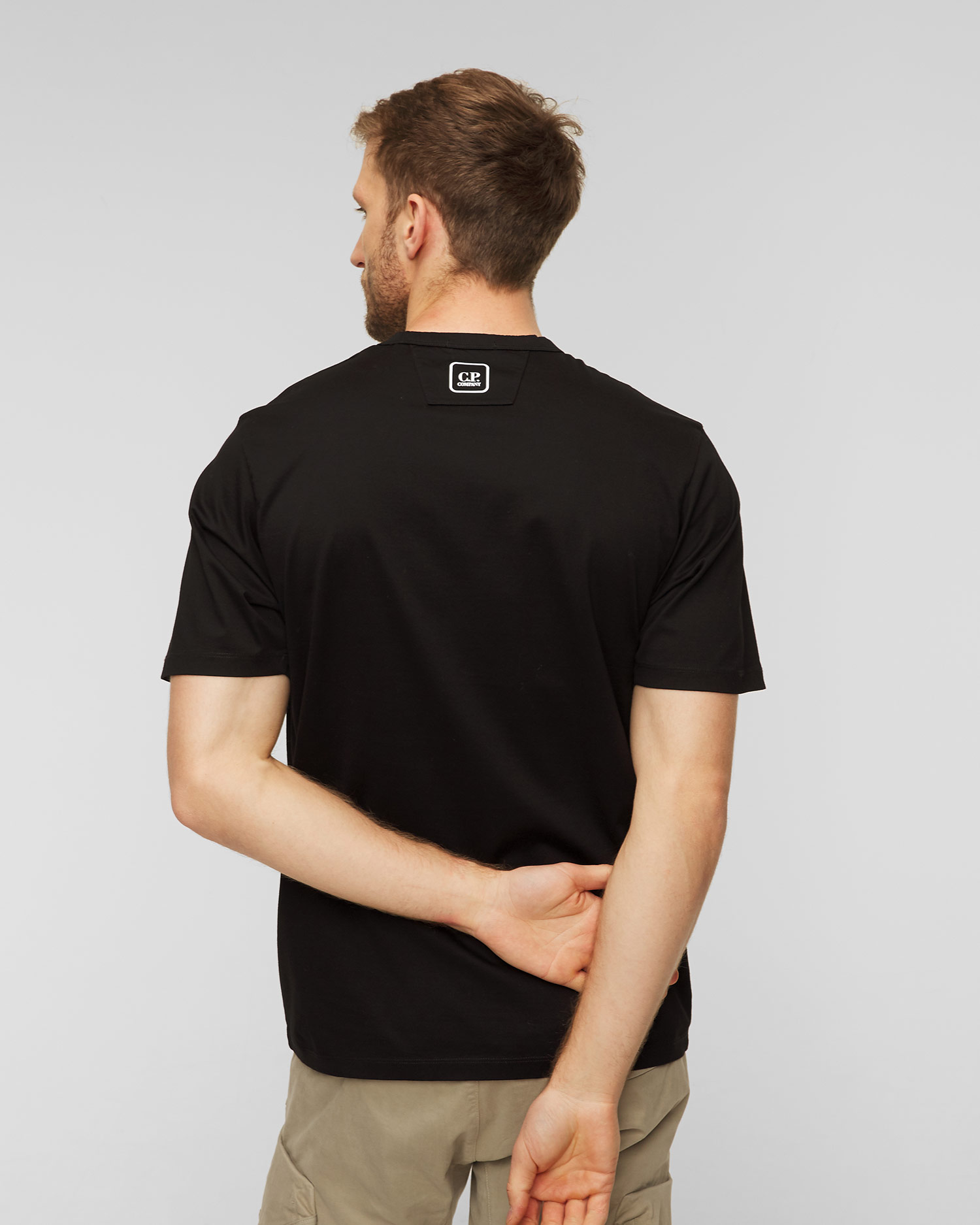 C.P. Company Herren-T-Shirt in Schwarz