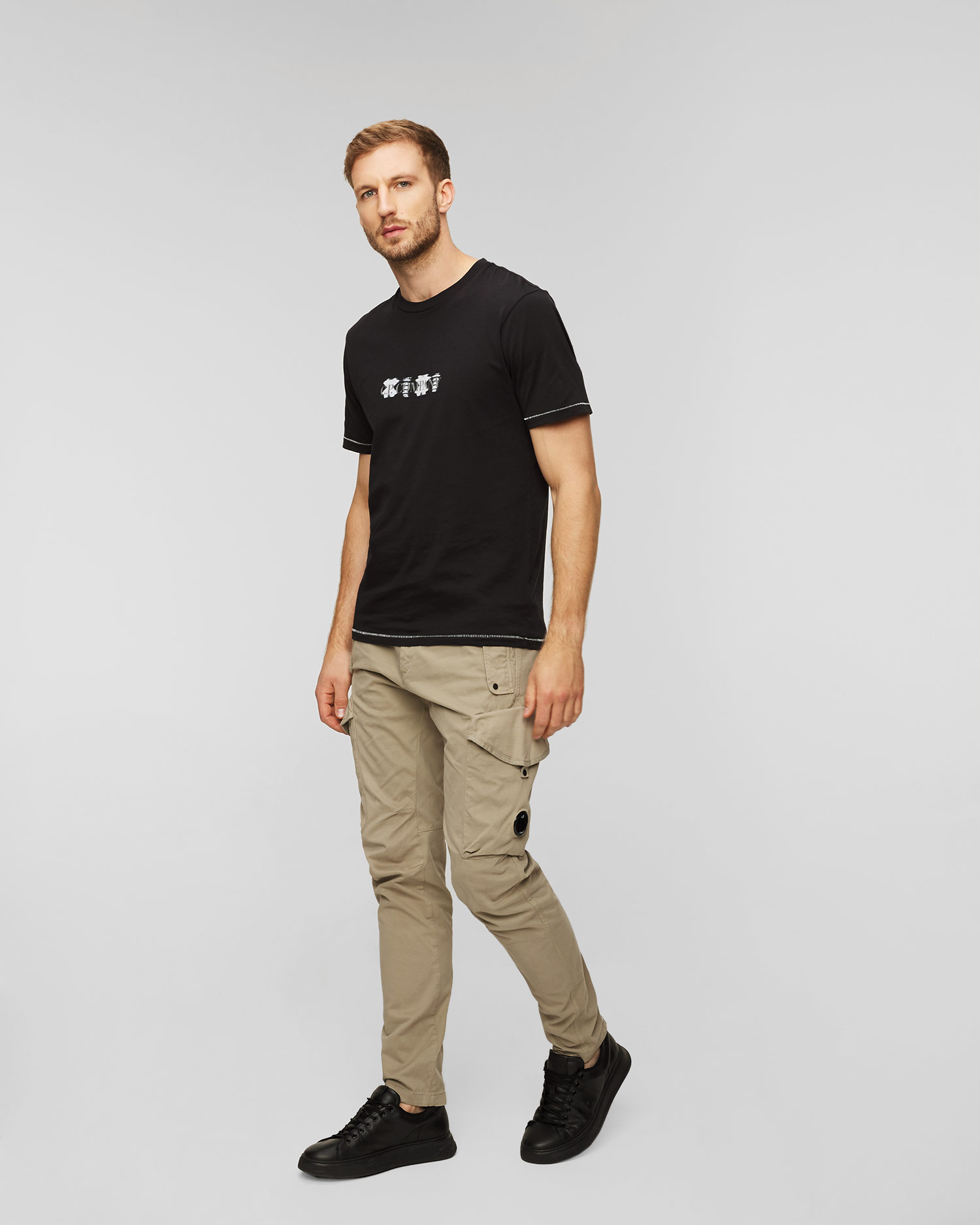 C.P. Company Herren-T-Shirt in Schwarz