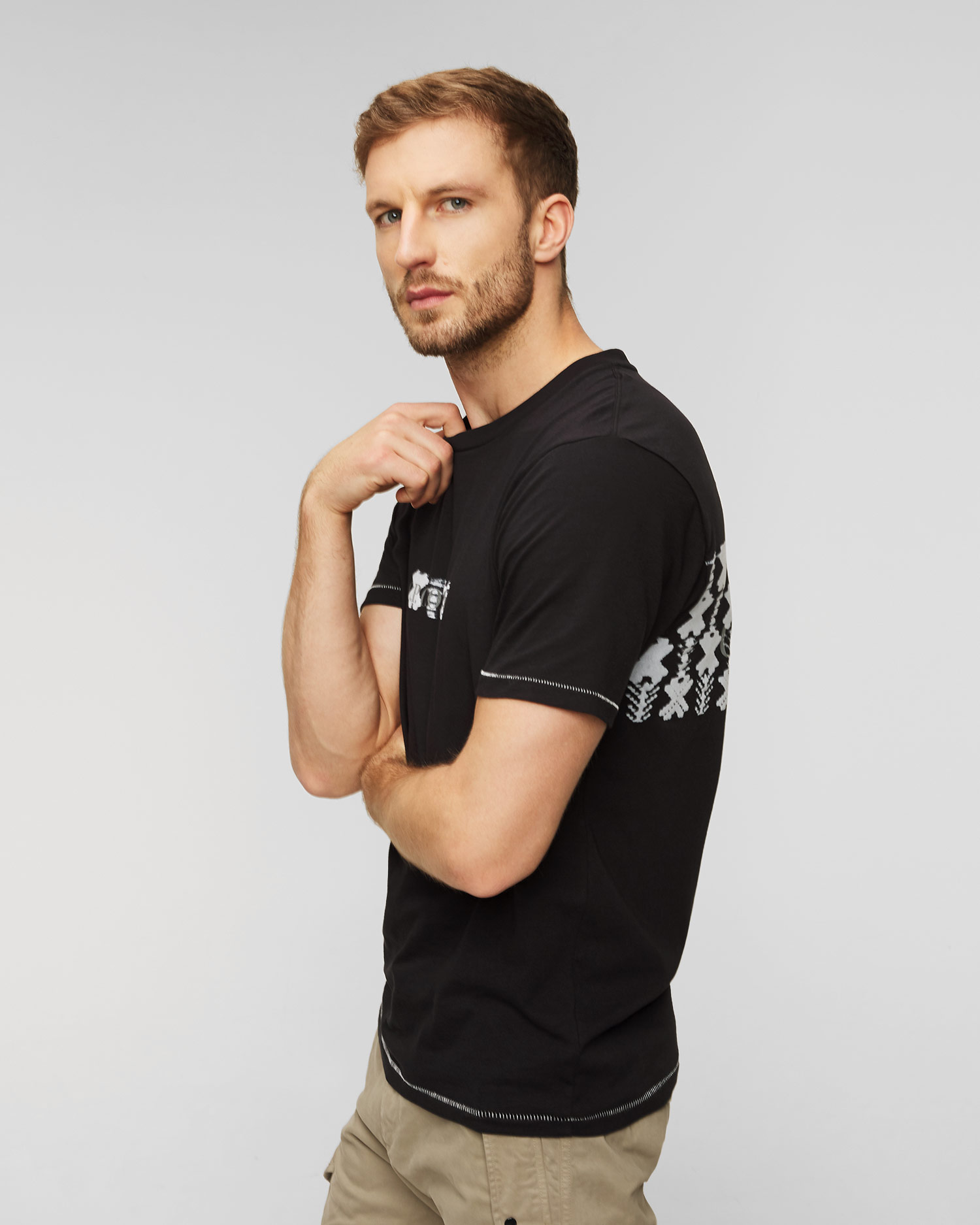 C.P. Company Herren-T-Shirt in Schwarz