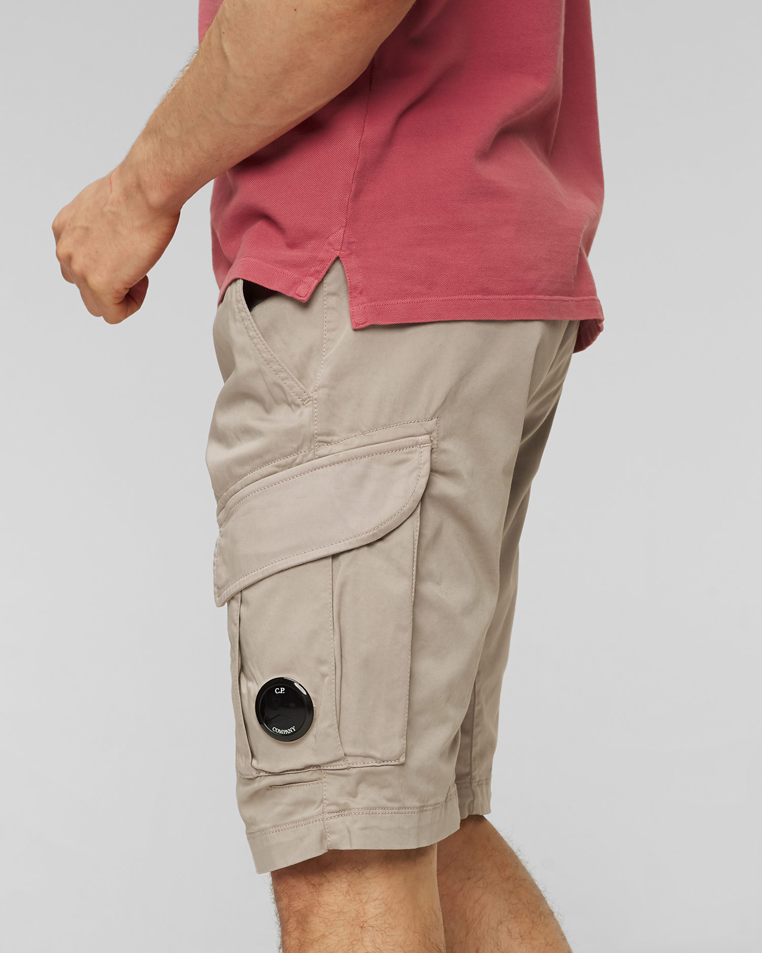 Pantaloni scurți gri pentru bărbați C.P. Company