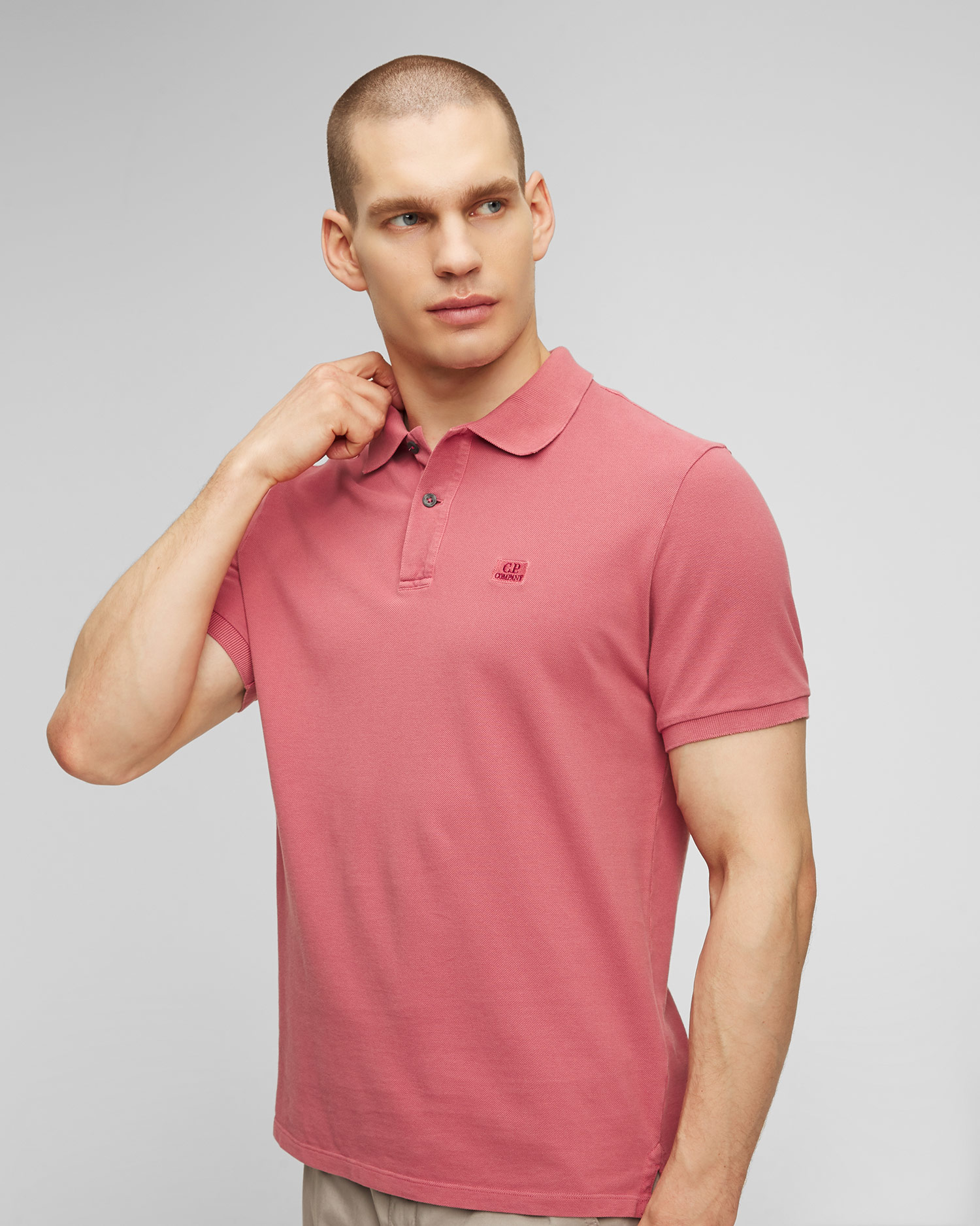 Tricou polo roz pentru bărbați C.P. Company