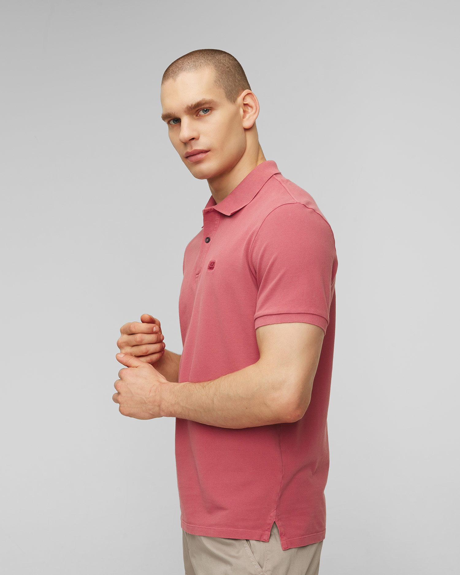 Tricou polo roz pentru bărbați C.P. Company