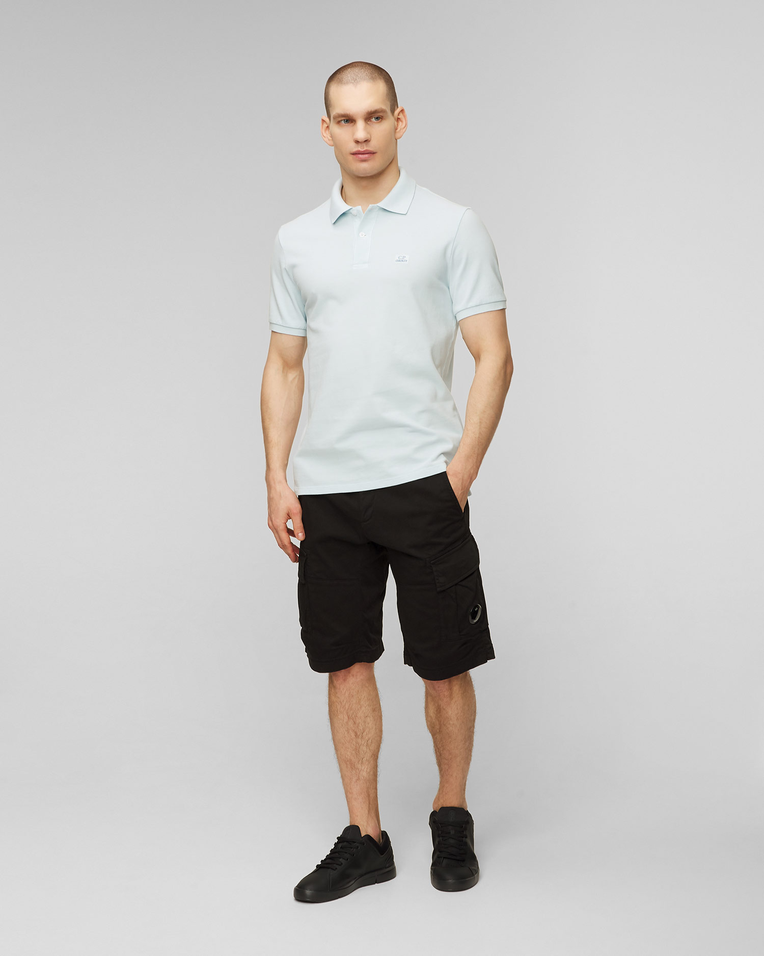 Tricou polo albastru pentru bărbați C.P. Company