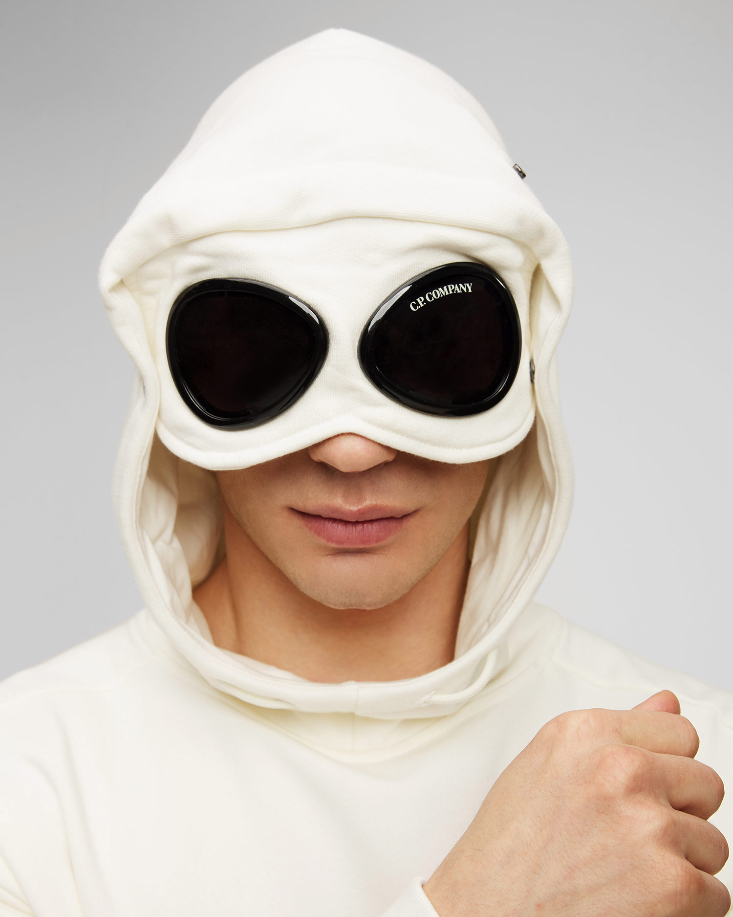 Hanorac alb pentru bărbați C.P. Company