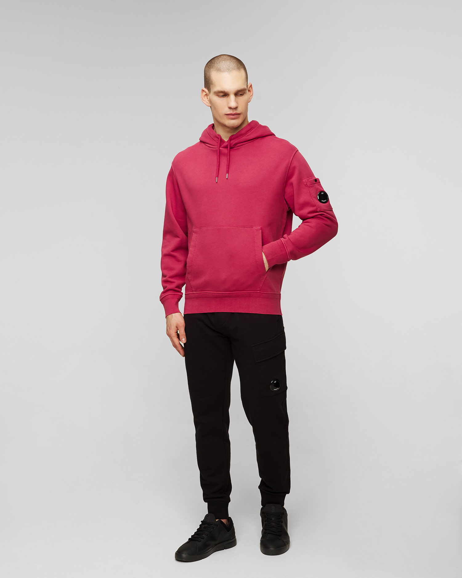 Hanorac cu glugă roz pentru bărbați C.P. Company