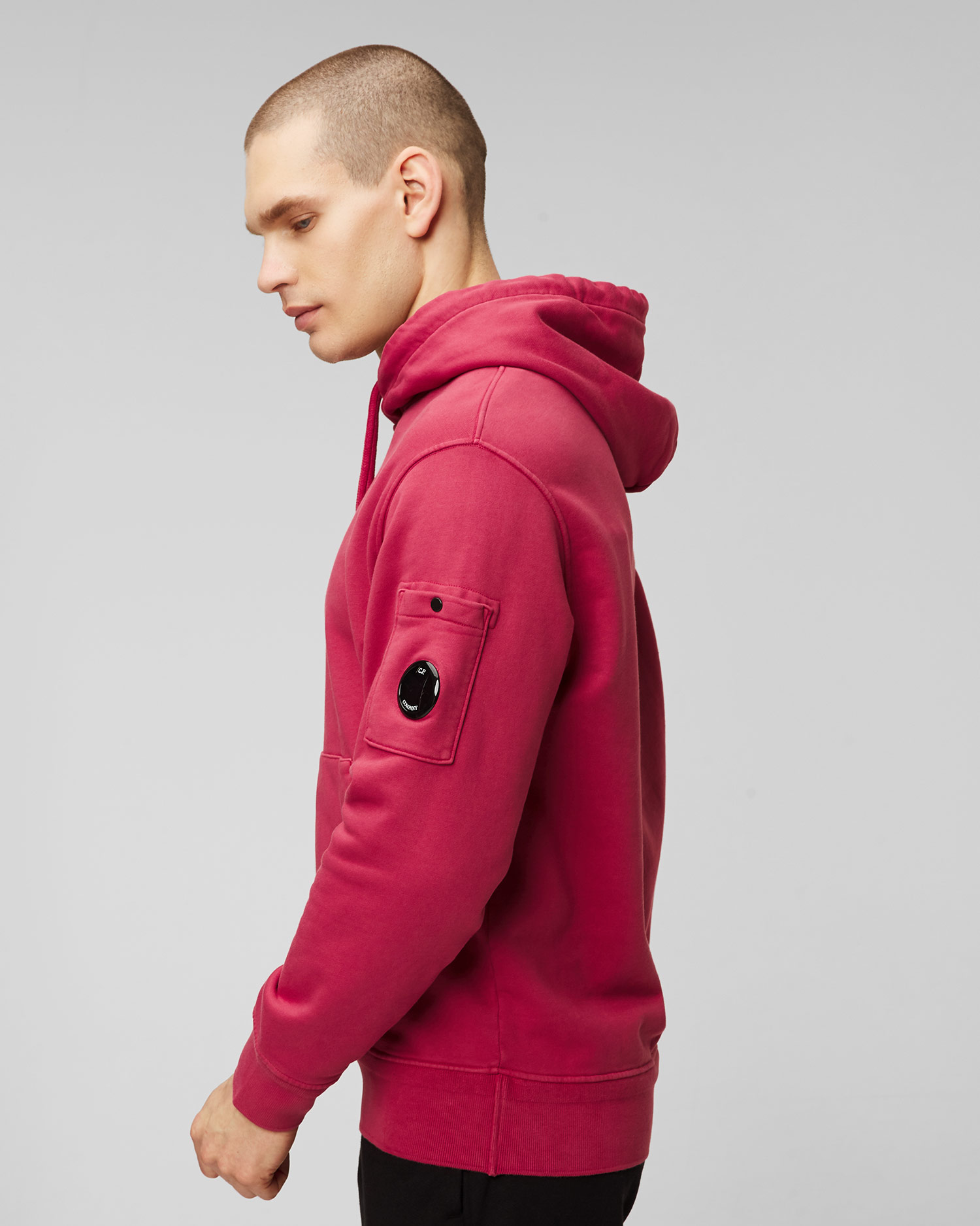 Hanorac cu glugă roz pentru bărbați C.P. Company