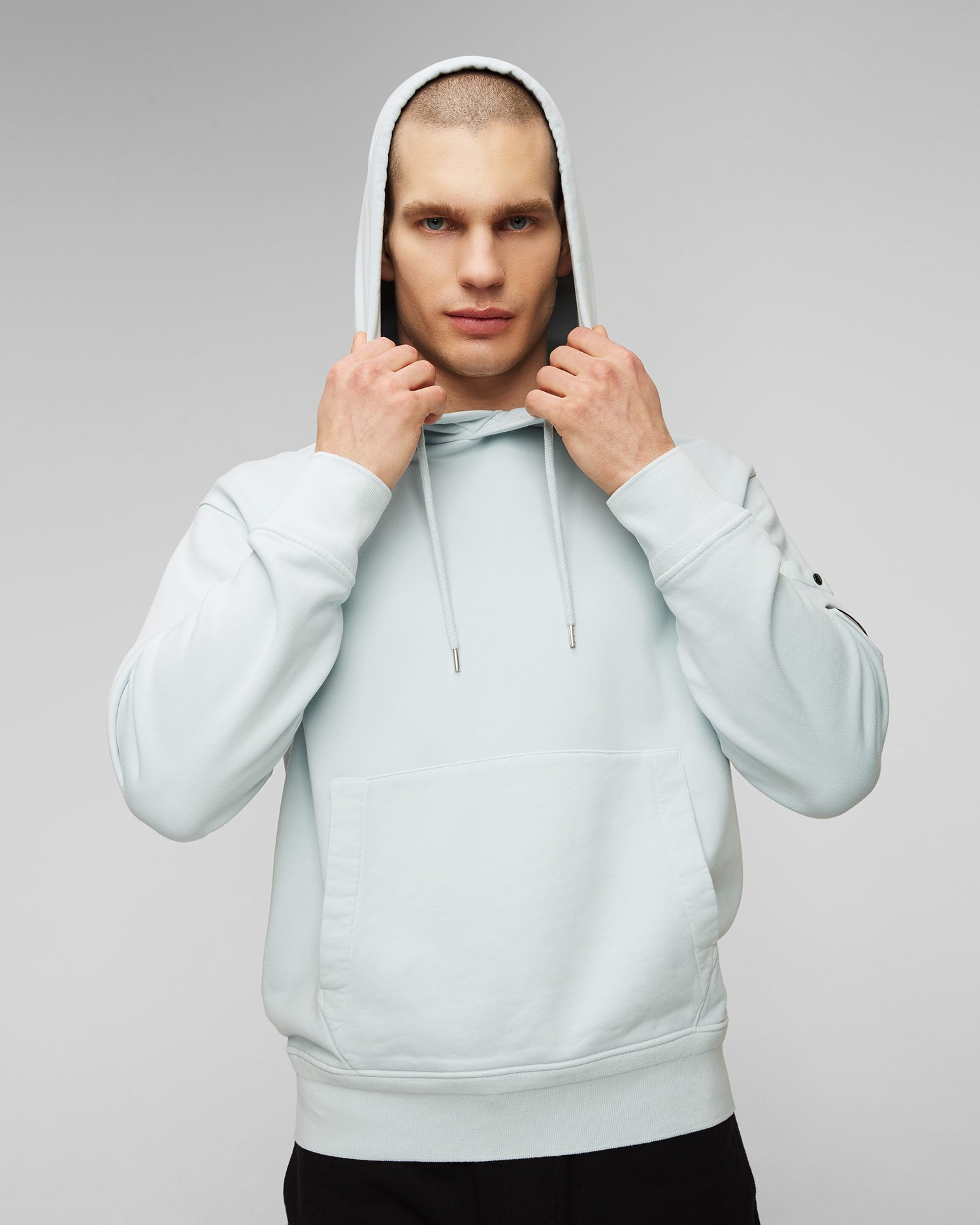 Hanorac cu glugă albastru pentru bărbați C.P. Company, Culoare/Model: Niebieski