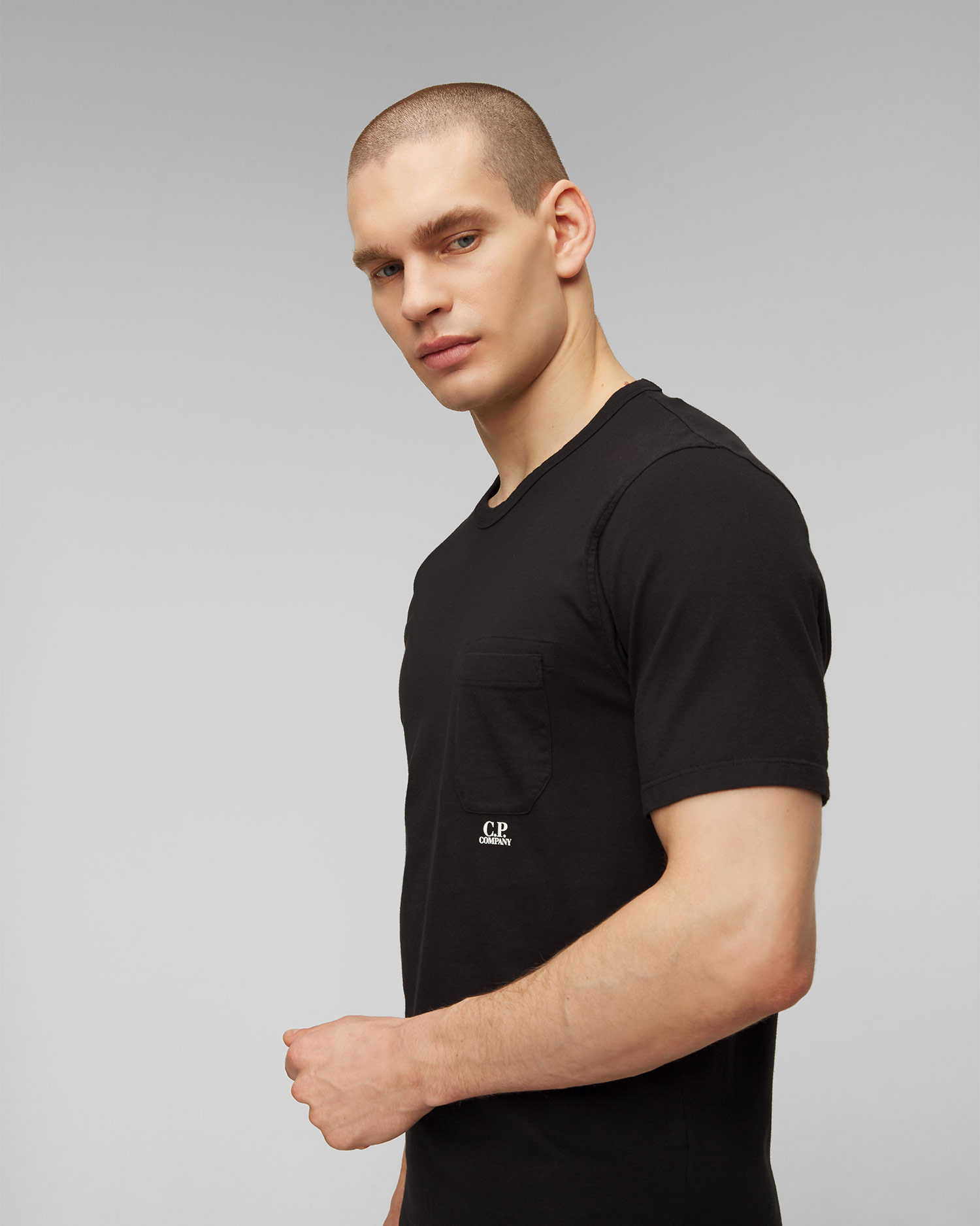 Tricou negru pentru bărbați C.P. Company