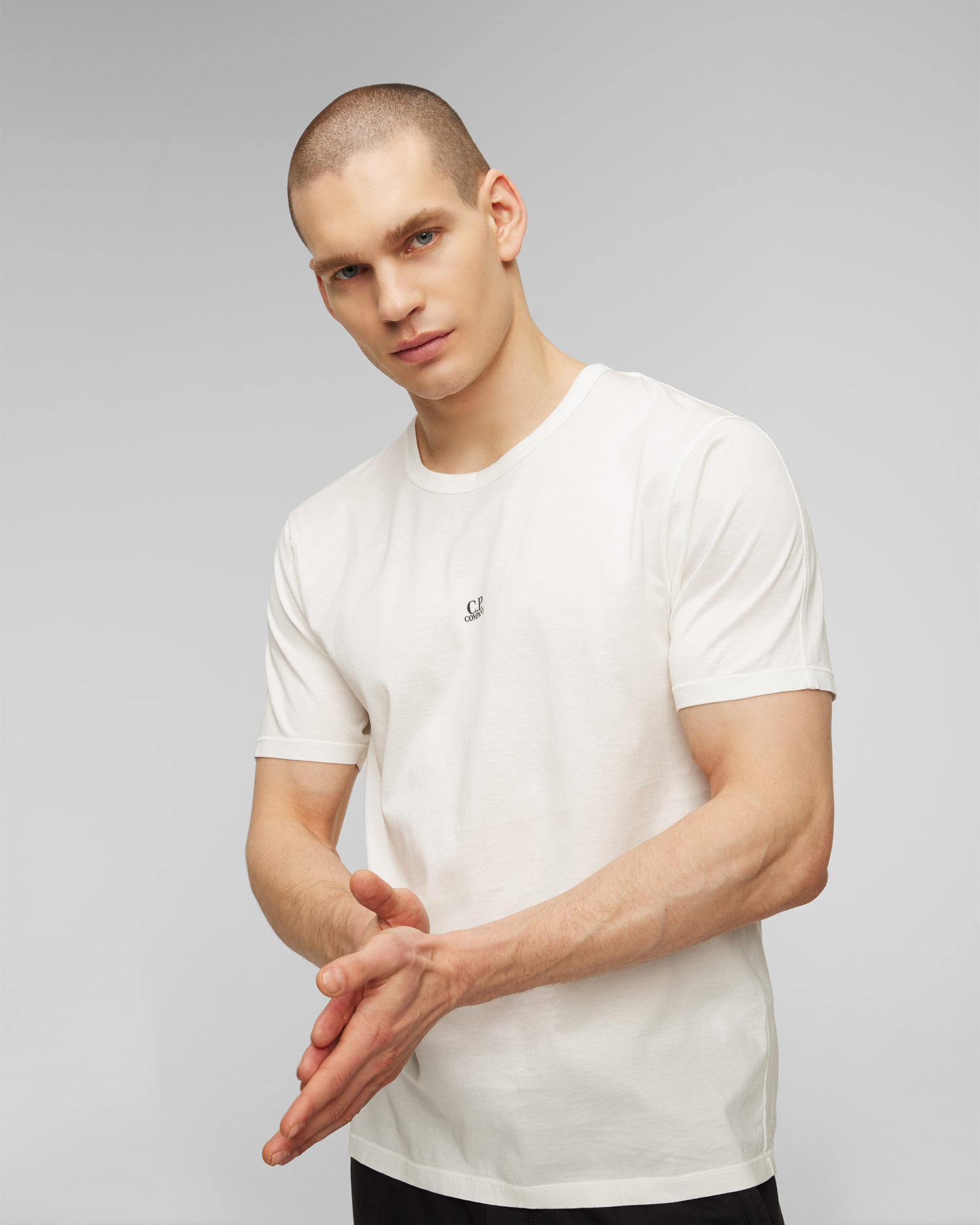 Tricou alb pentru bărbați C.P. Company