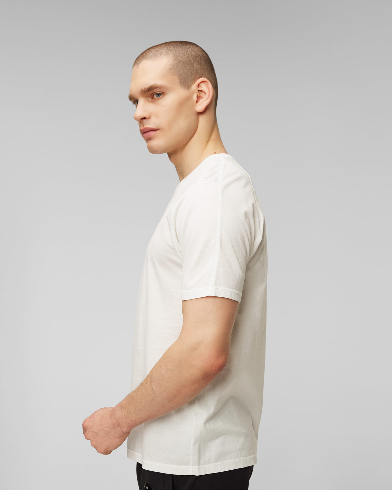 Tricou alb pentru bărbați C.P. Company