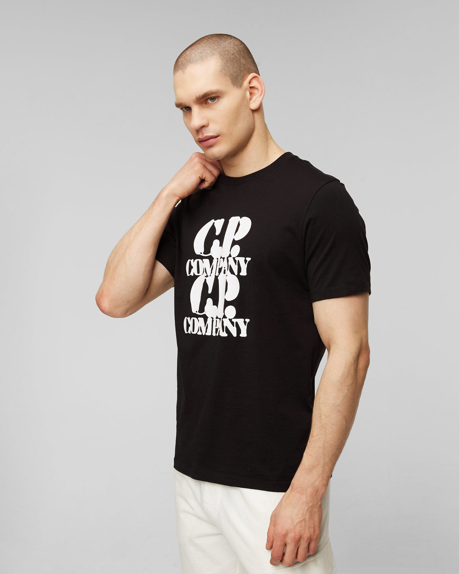 Tricou negru pentru bărbați C.P. Company