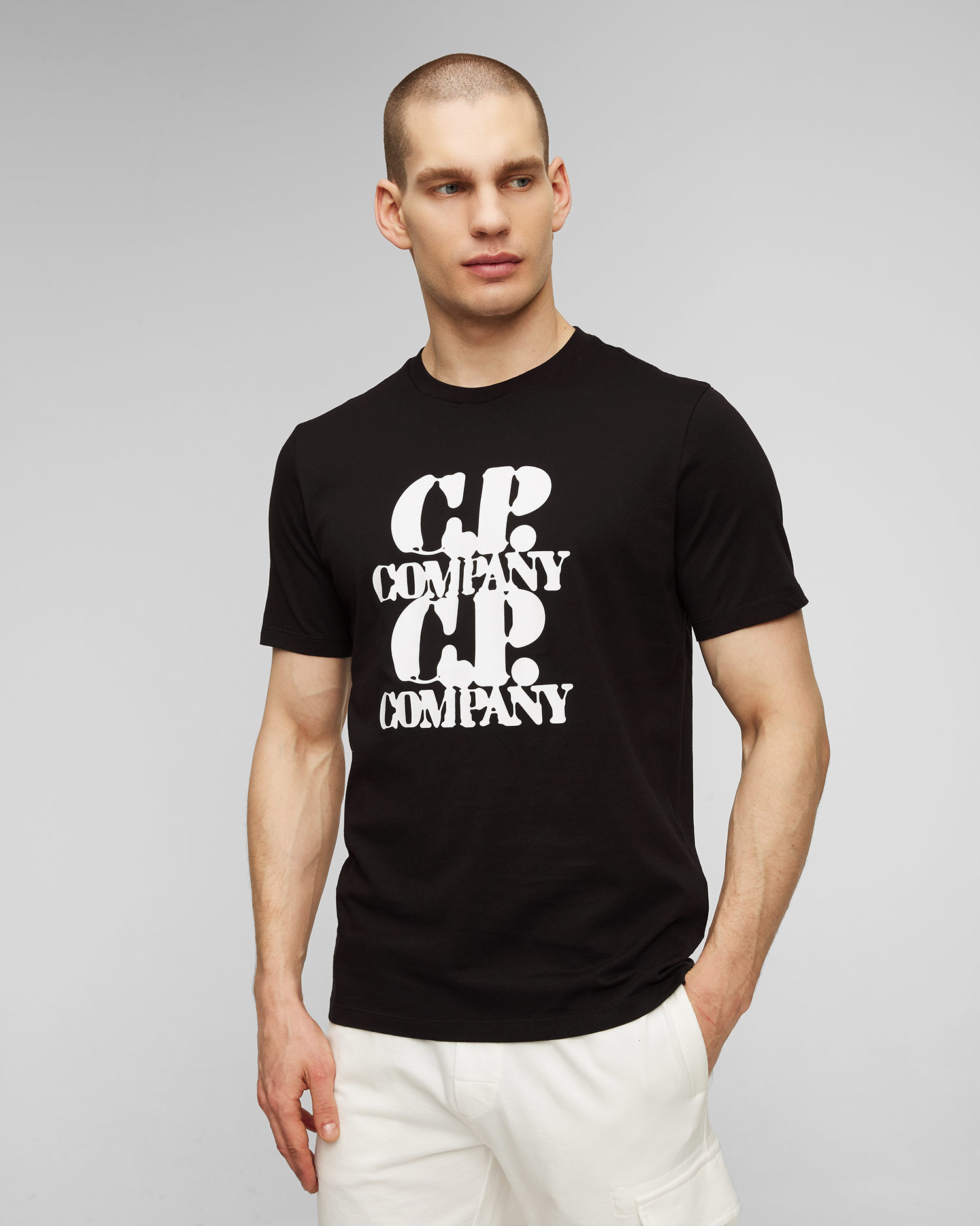Tricou negru pentru bărbați C.P. Company