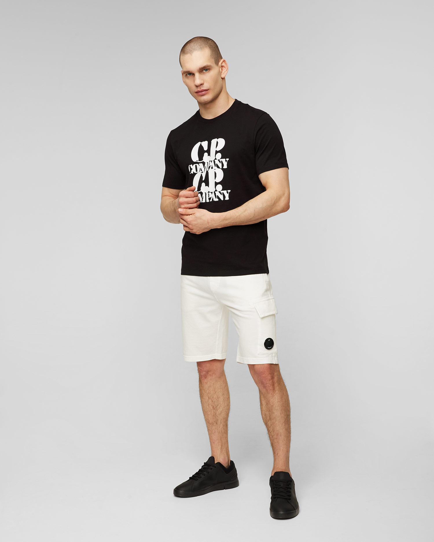 Tricou negru pentru bărbați C.P. Company