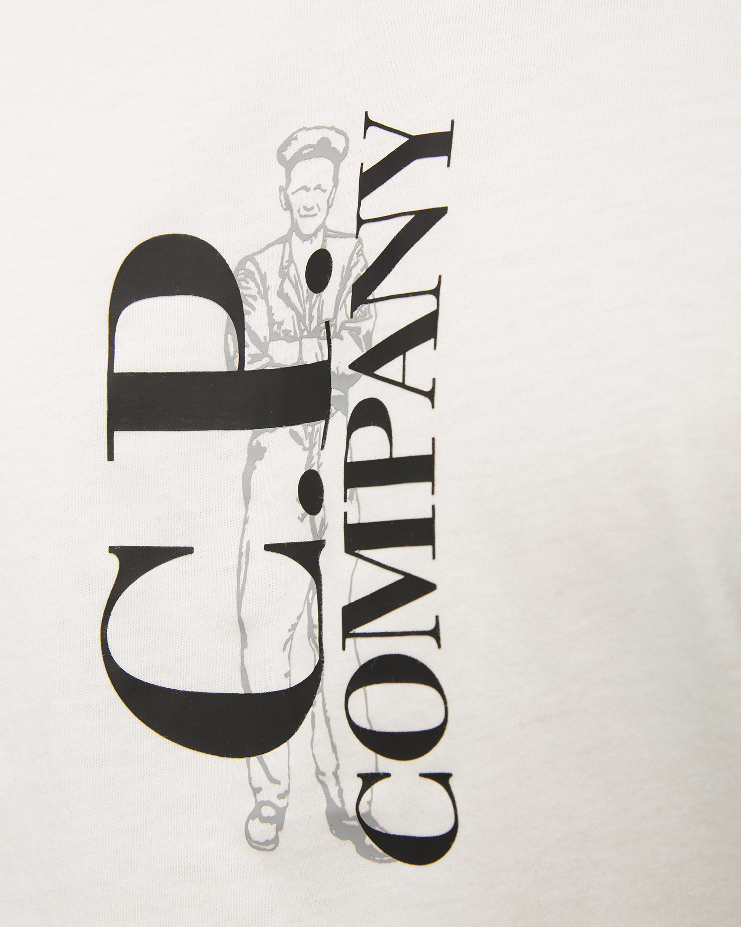 Tricou alb pentru bărbați C.P. Company