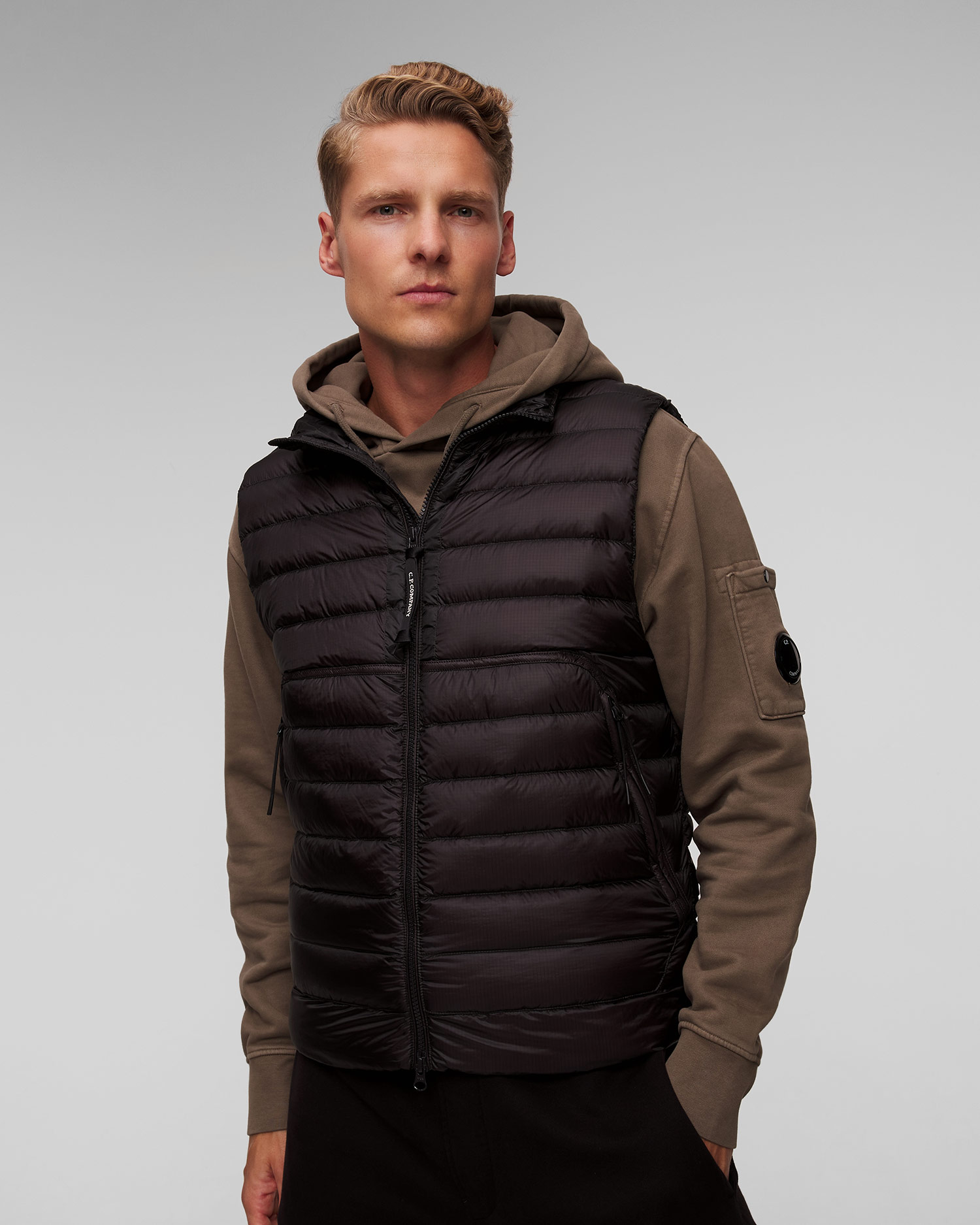 Men's black down gilet C.P. Company
