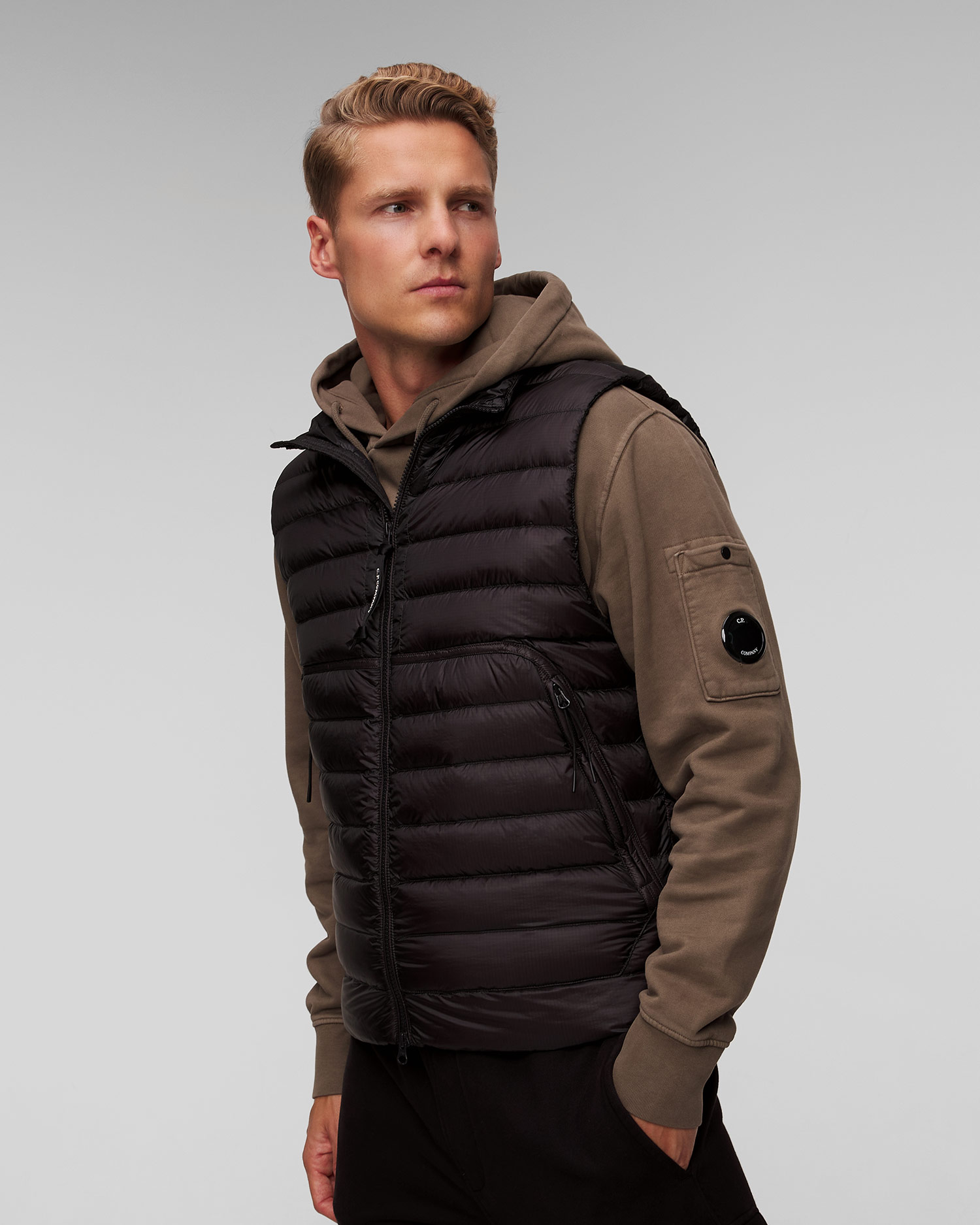 Men's black down gilet C.P. Company