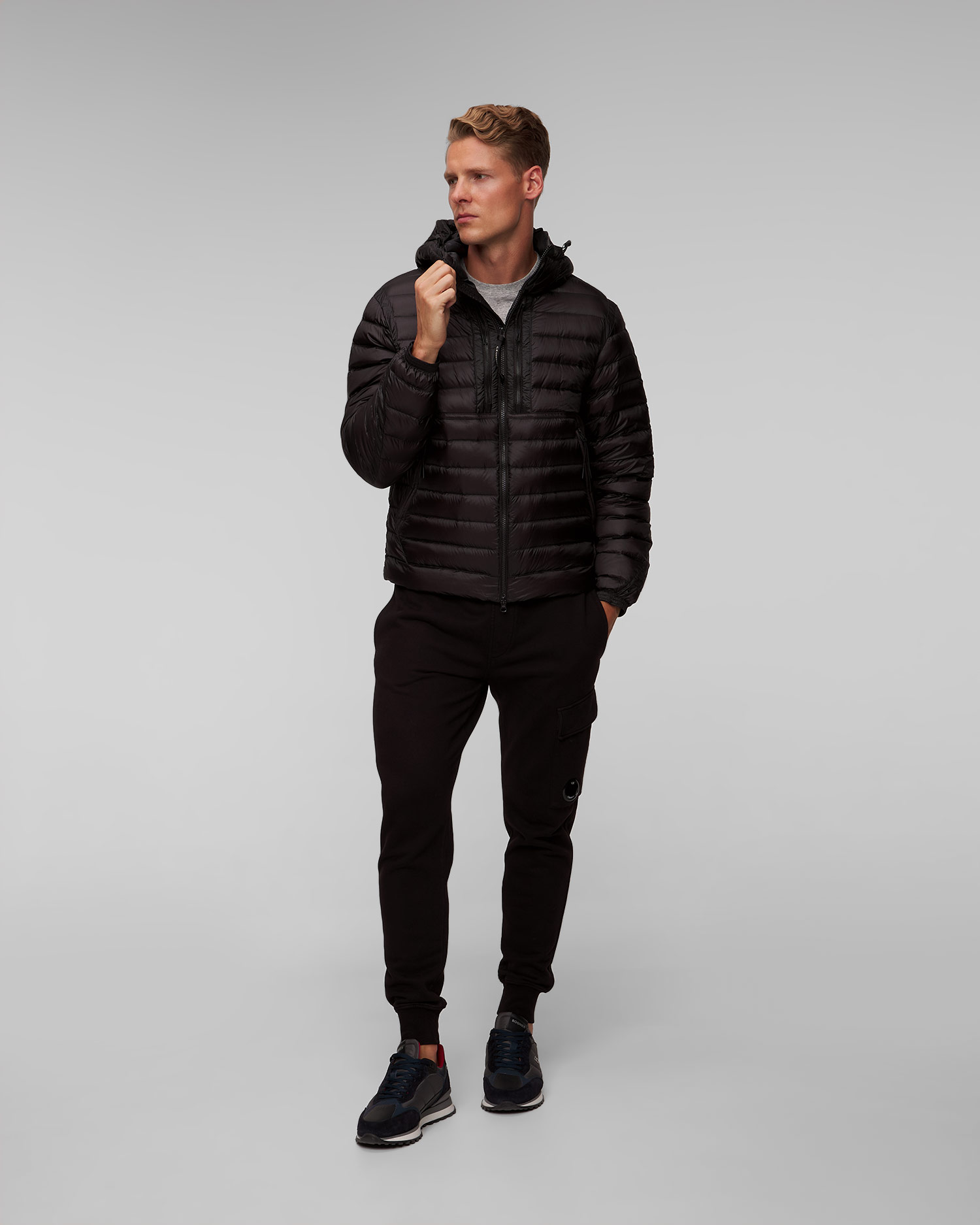 Piumino nero leggero da uomo C.P. Company