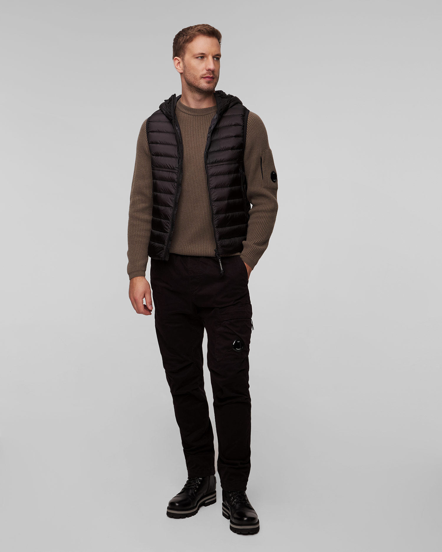 Men's black down gilet C.P. Company