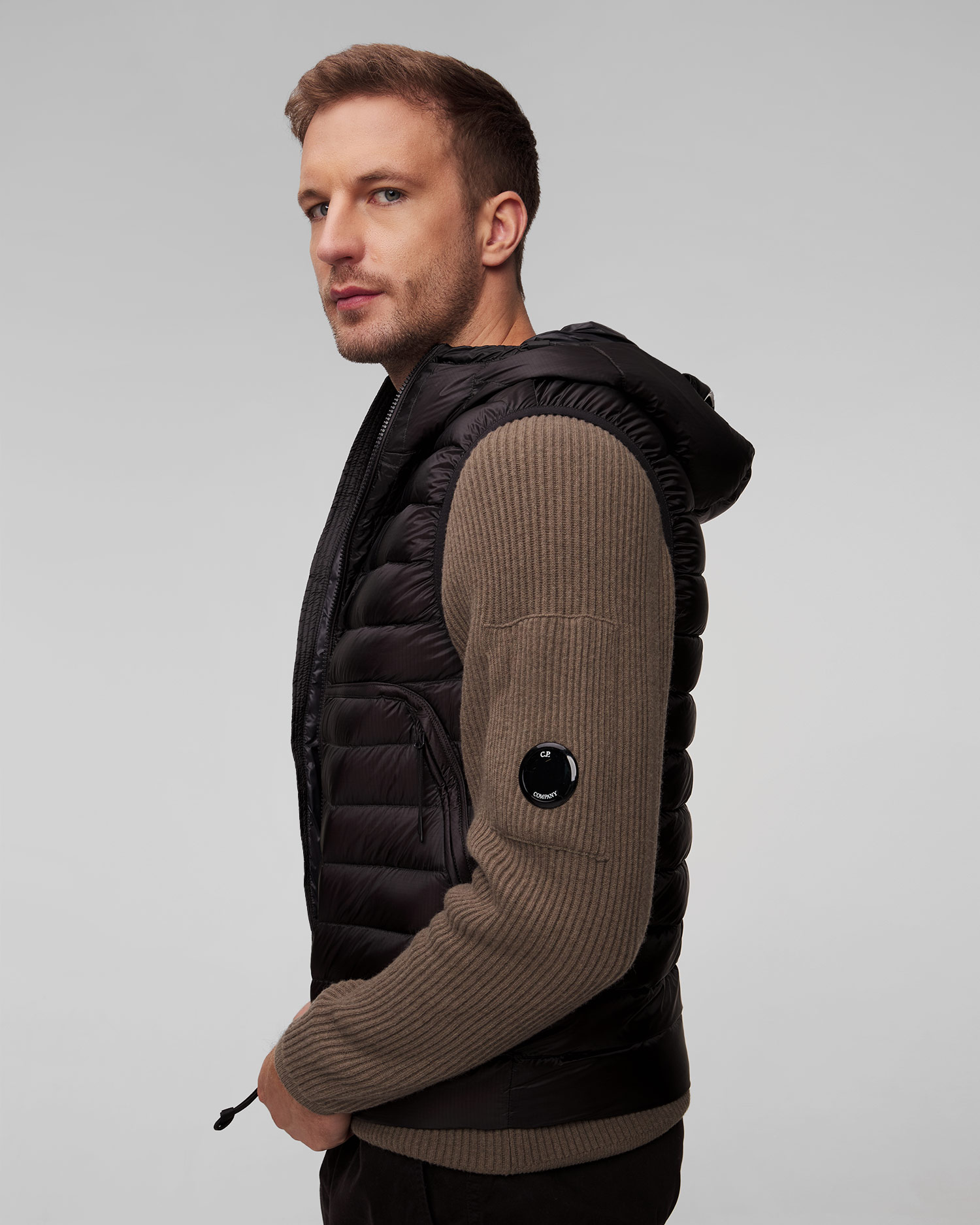 Men's black down gilet C.P. Company