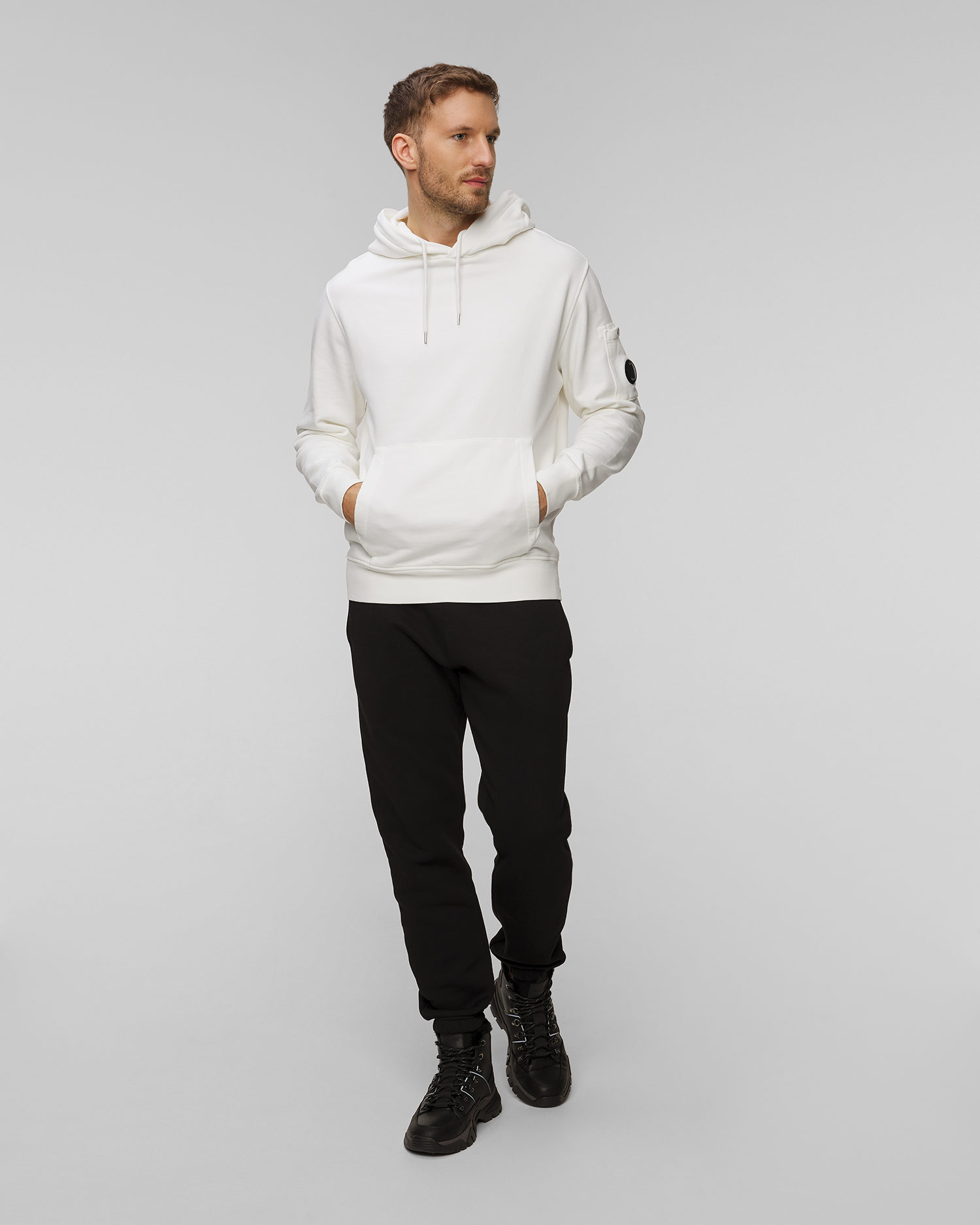 Men's white hoodie C.P. Company