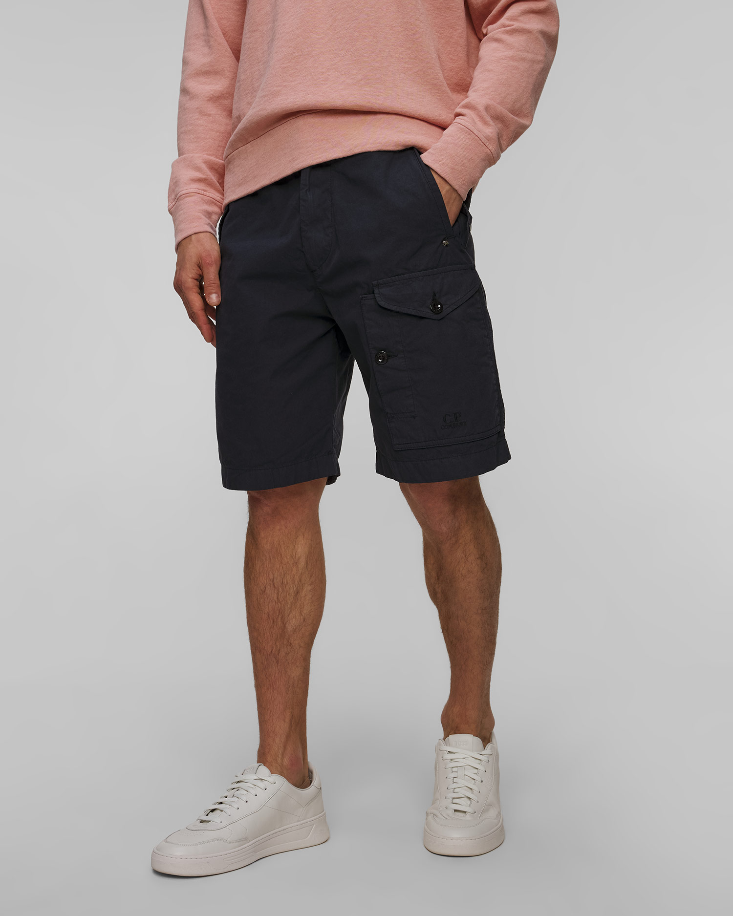 Pánske krátke nohavice C.P. Company Microreps Cargo Shorts tmavomodré