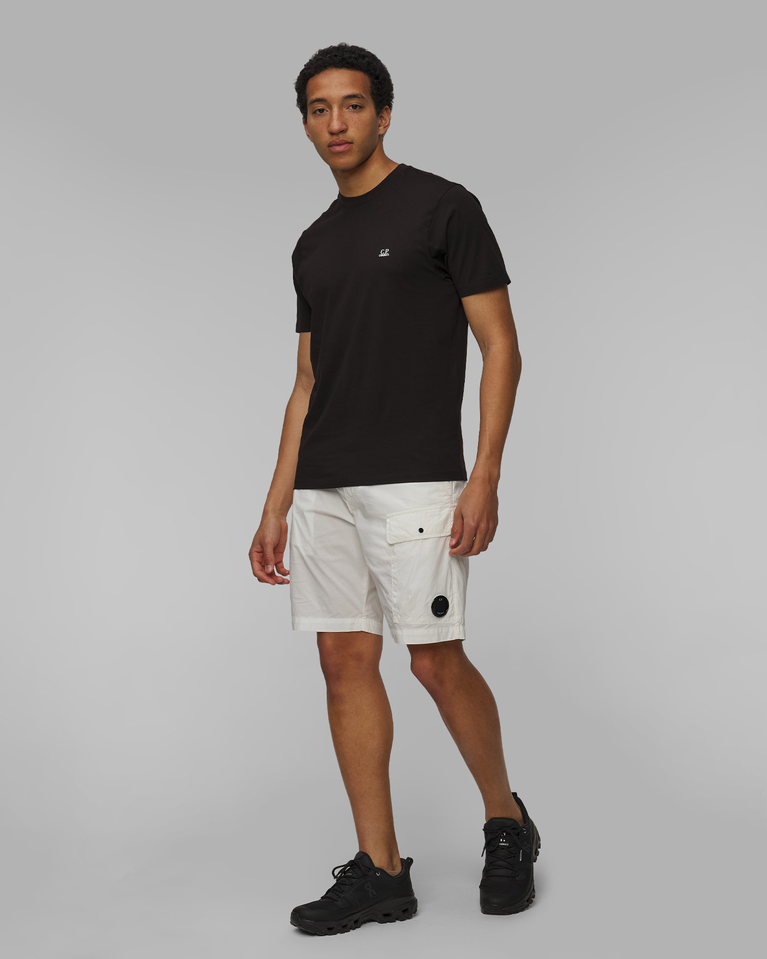 Pánské kapsáčové kraťasy C.P. Company 50 Fili Stretch Cargo Shorts v Bílé Barvě