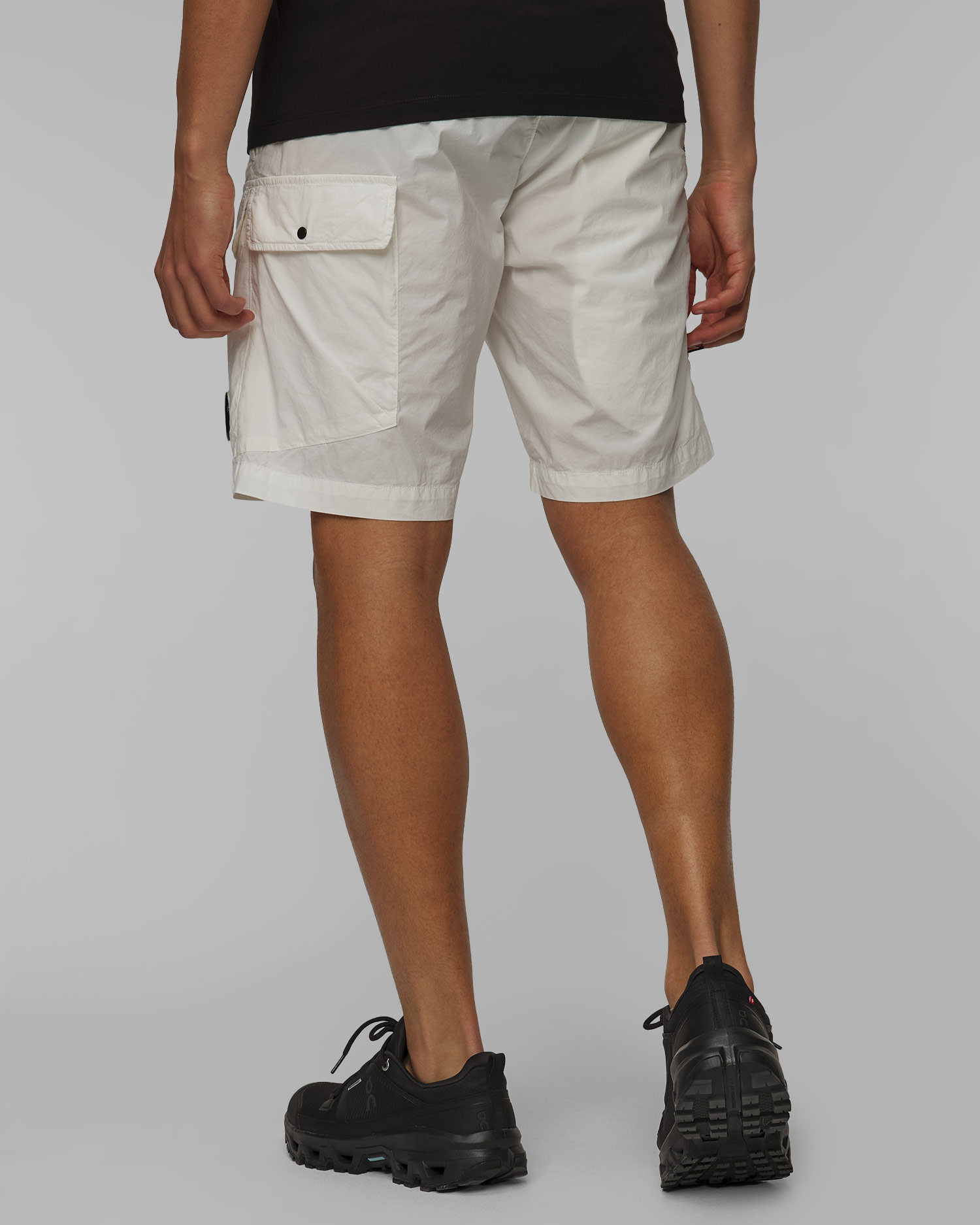 Pánske šortky C.P. Company 50 Fili Stretch Cargo Shorts biele