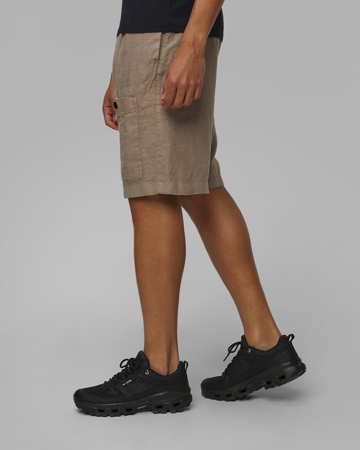 Pánske šortky C.P. Company Linen Sack Cargo khaki