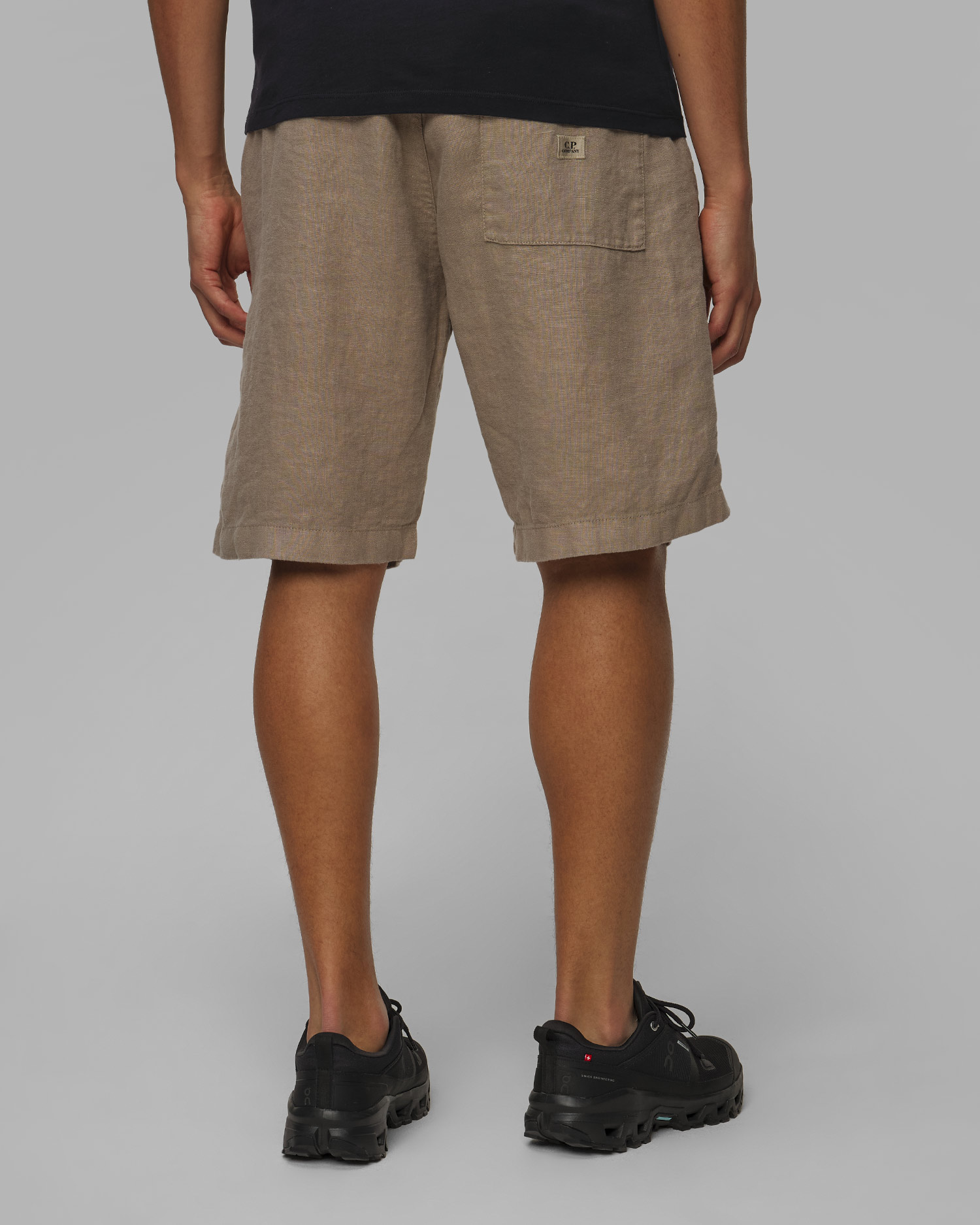 Pánske šortky C.P. Company Linen Sack Cargo khaki