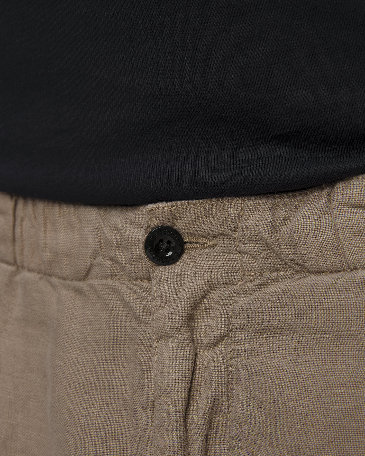 Pánske šortky C.P. Company Linen Sack Cargo khaki