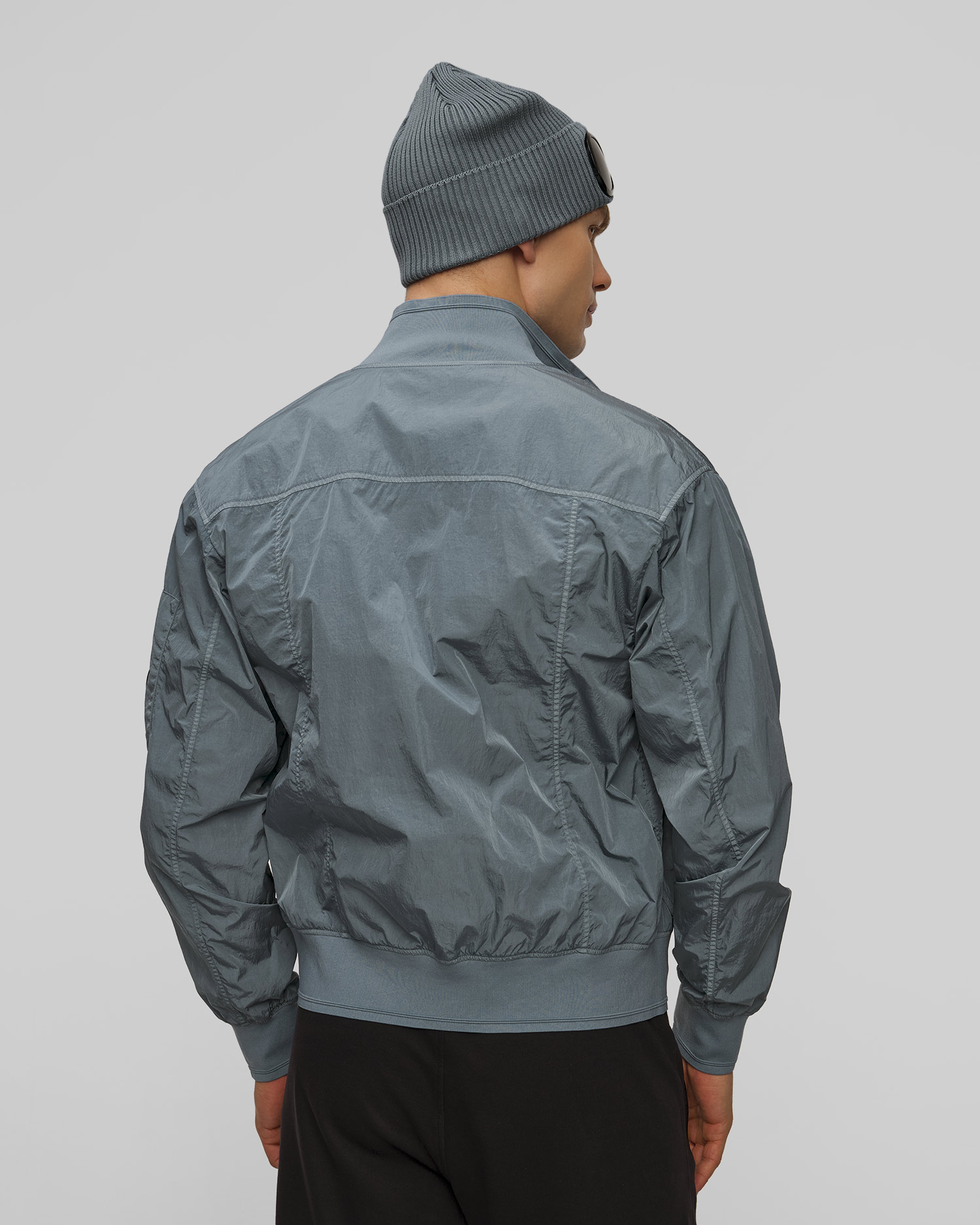 Pánská bunda C.P. Company Chrome-R Full Button Jacket v Šedé Barvě