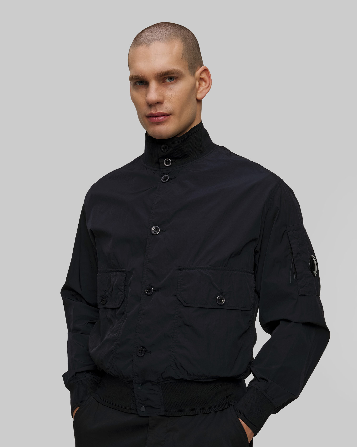 Kurtka męska C.P. Company Chrome-R Full Button Jacket granatowa