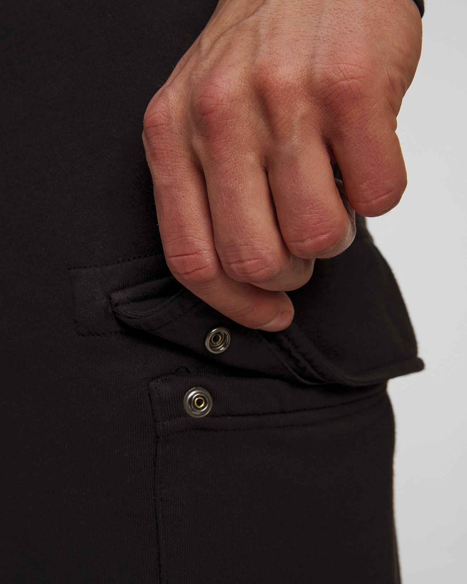 Pantaloni scurți pentru bărbați C.P. Company Cotton Diagonal Fleece Cargo Shorts negri