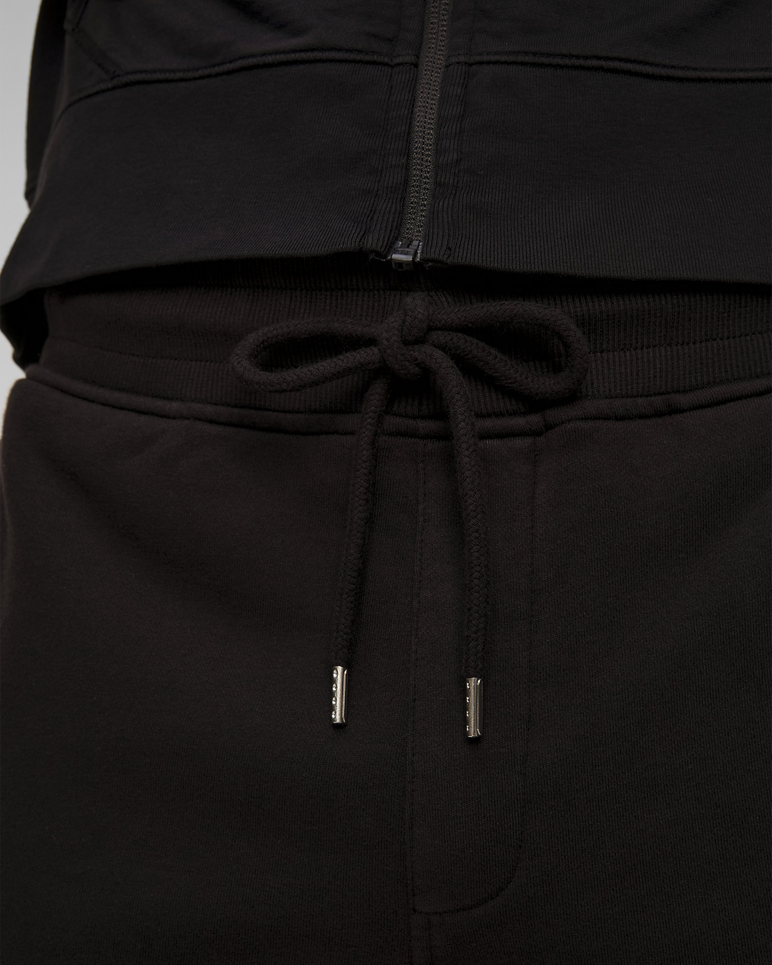 Pantaloni scurți pentru bărbați C.P. Company Cotton Diagonal Fleece Cargo Shorts negri
