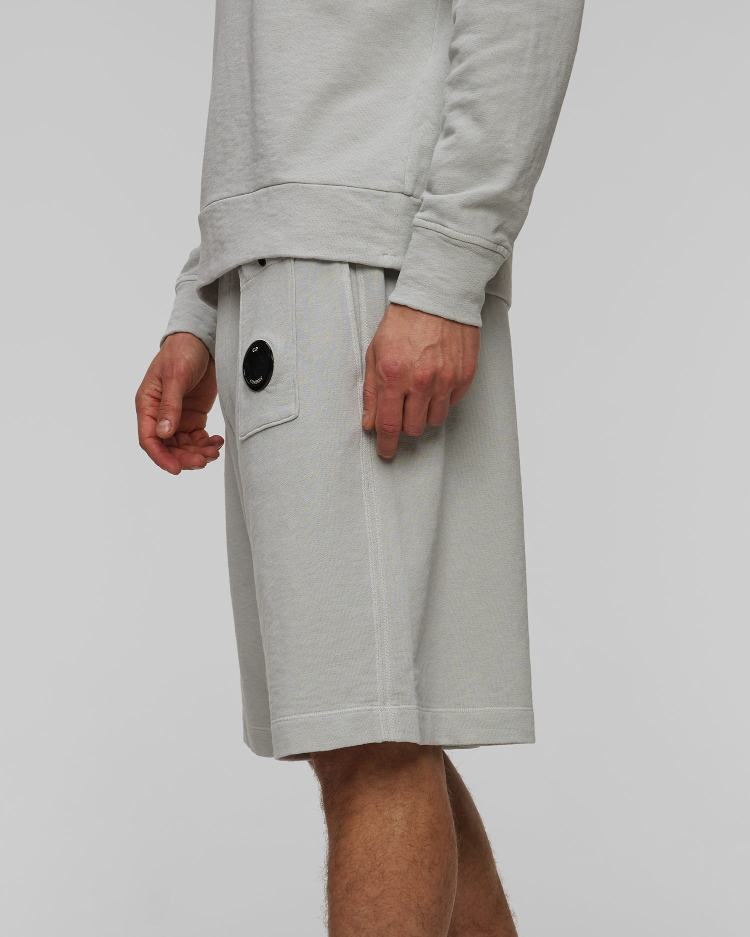 Pánské kraťasy C.P. Company Malfile Fleece Shorts v Šedé Barvě