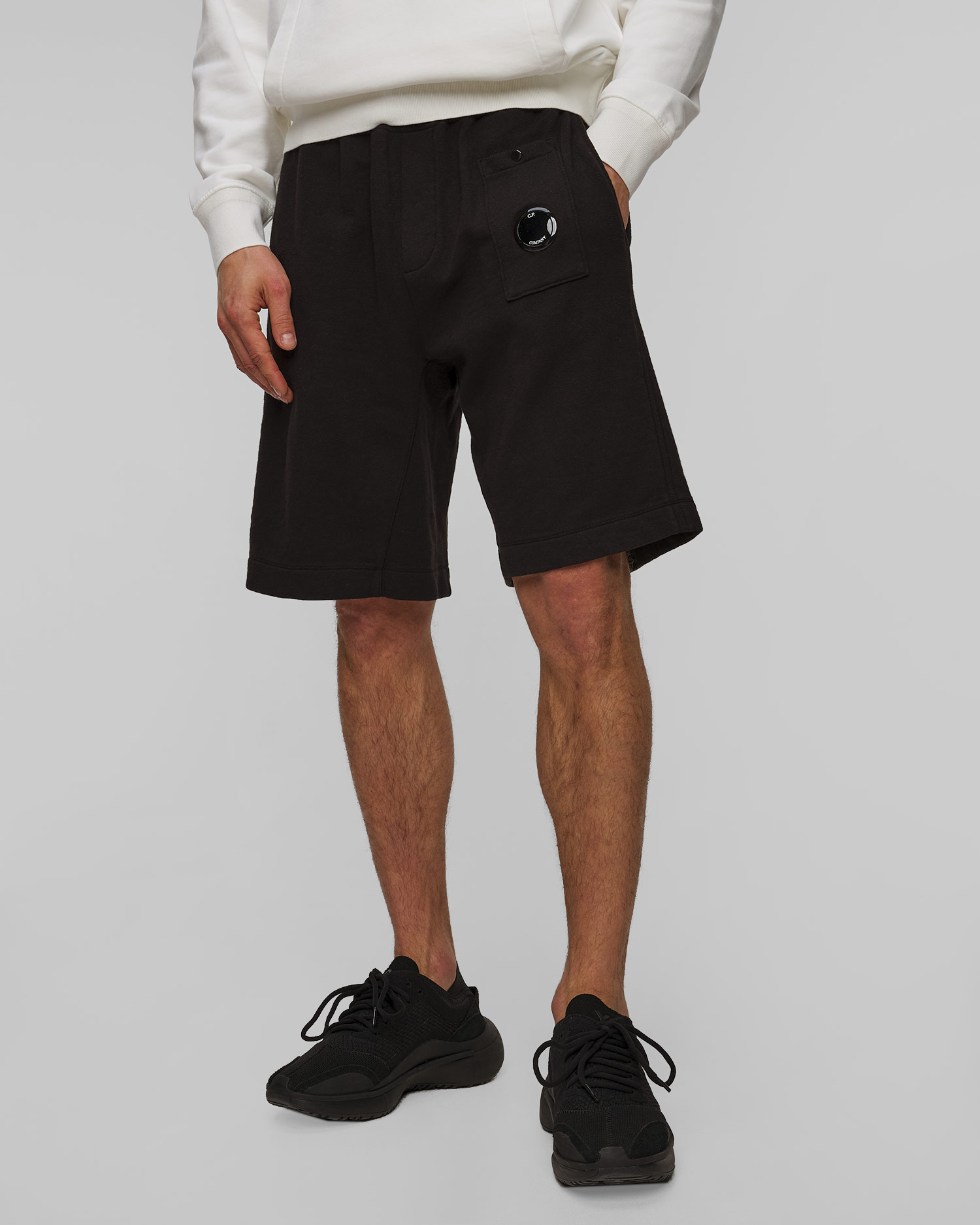 C.P. Company Malfile Fleece Shorts Herrenshorts in Schwarz
