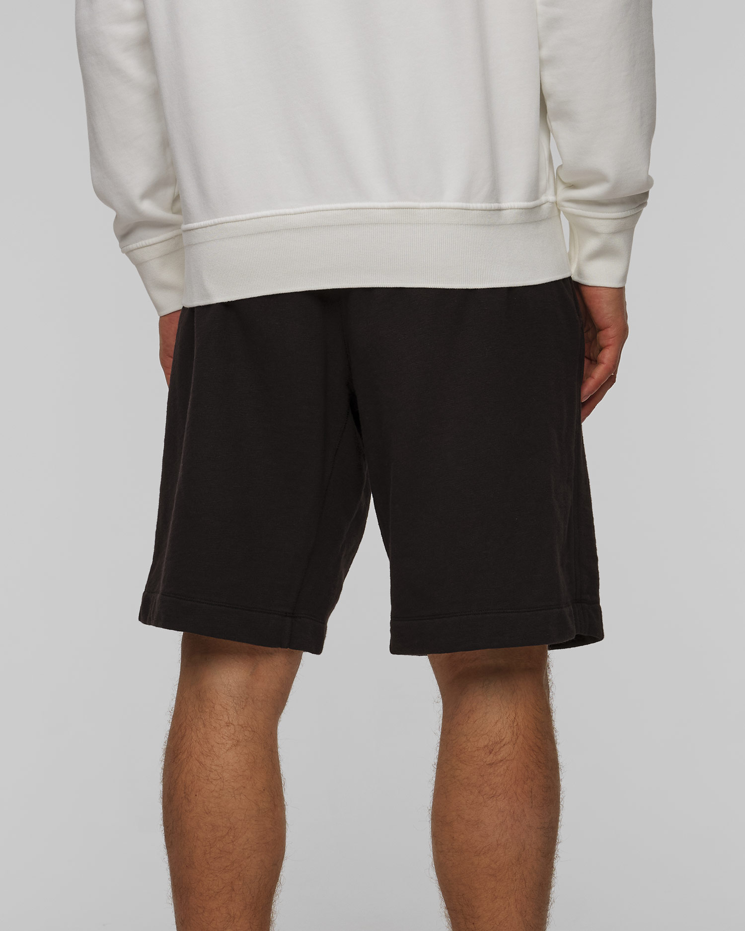 Pánské kraťasy C.P. Company Malfile Fleece Shorts v Černé Barvě